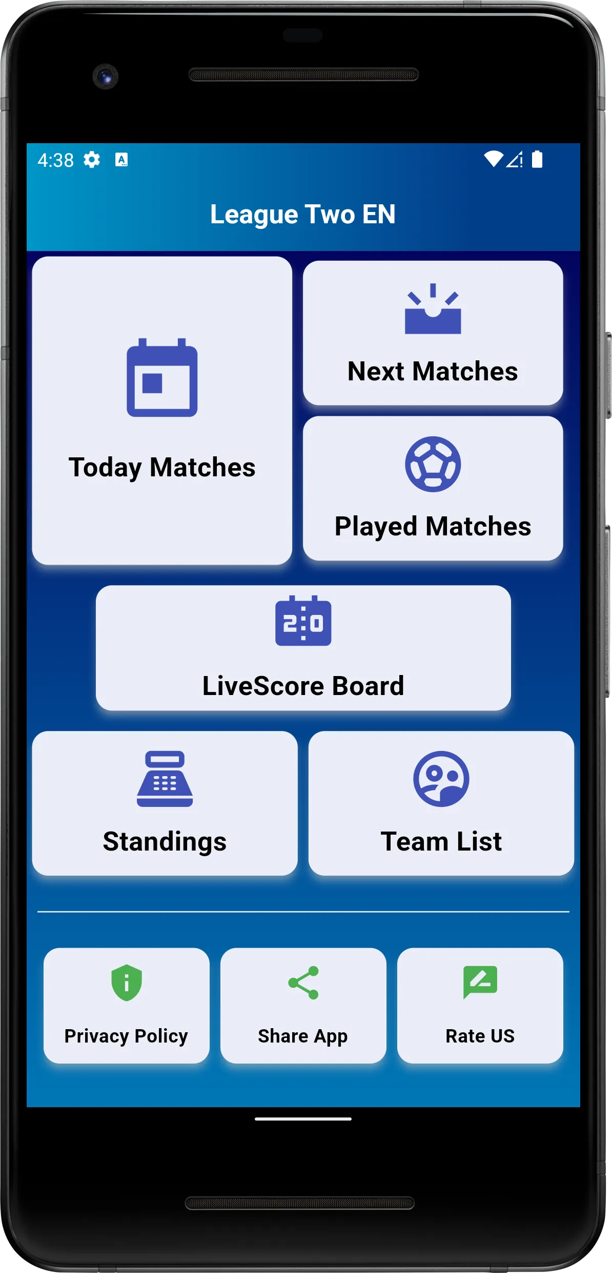 League Two Football LiveScore | Indus Appstore | Screenshot