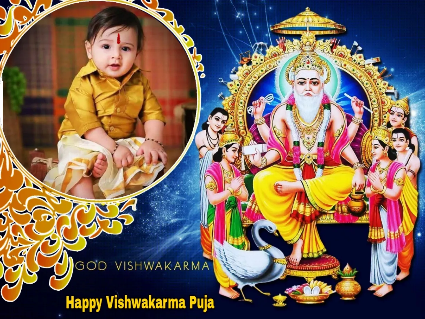 Vishwakarma Puja Photo Frame | Indus Appstore | Screenshot