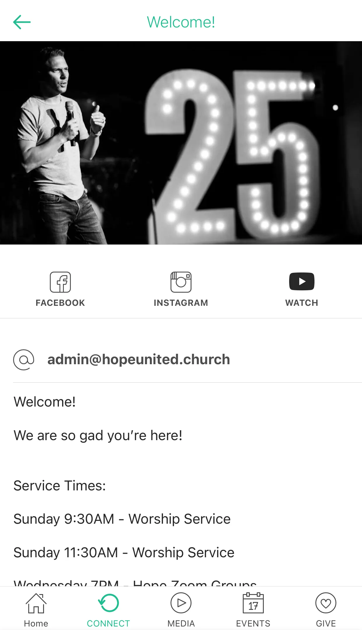 Hope United Church | Indus Appstore | Screenshot