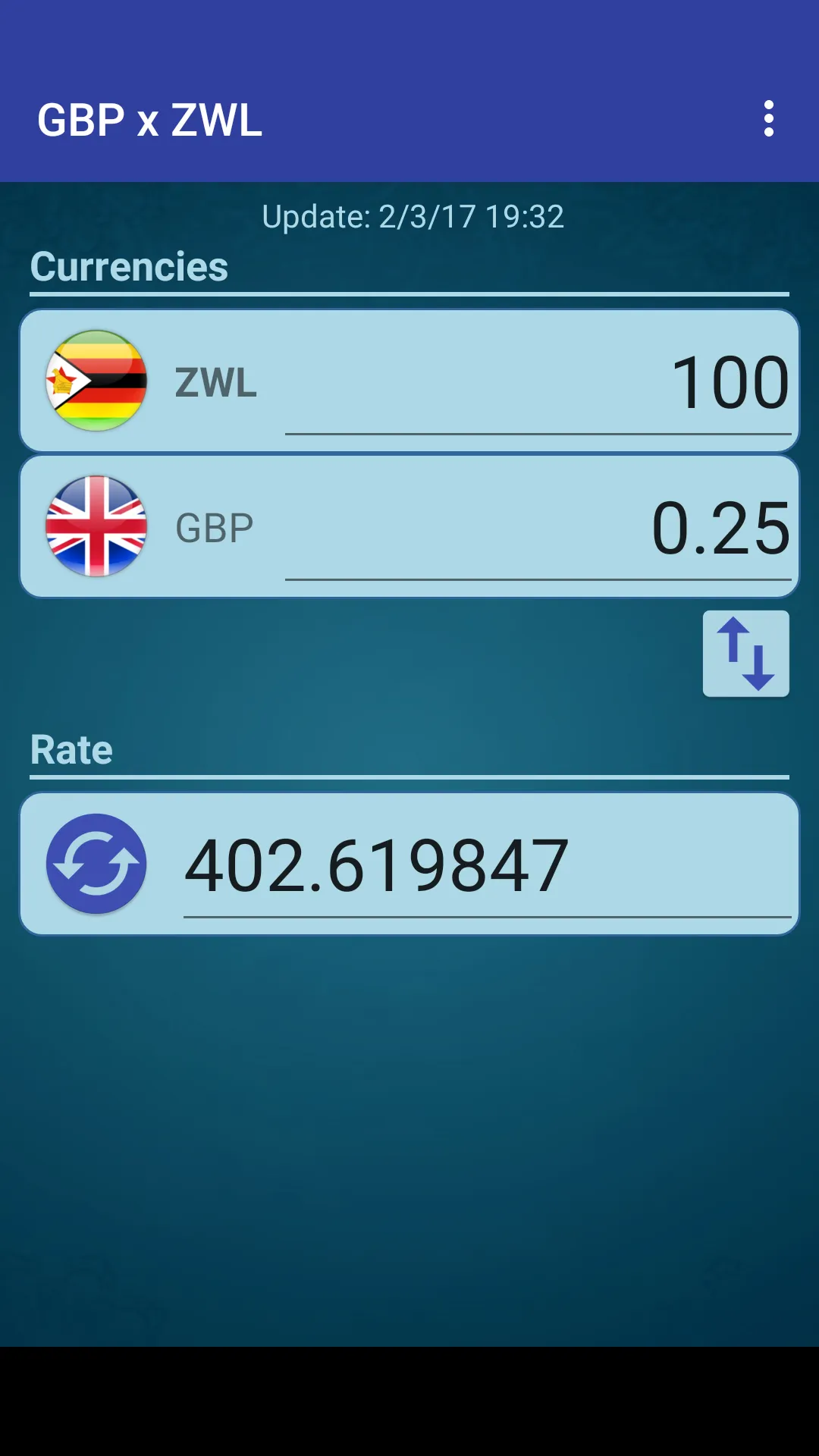 Pound GBP x Zimbabwe Dollar | Indus Appstore | Screenshot