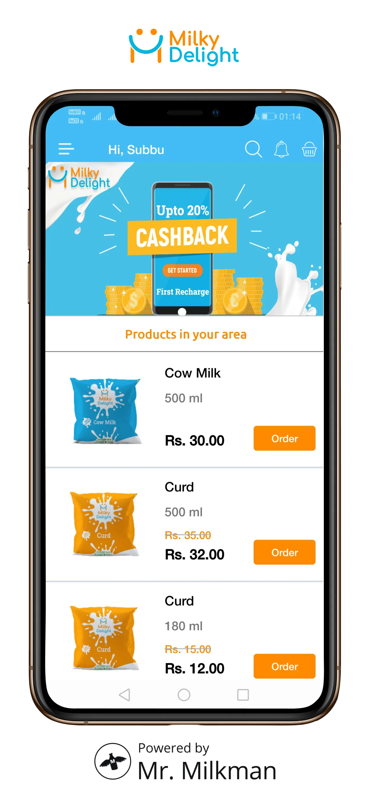 Milky Delight - Online Milk &  | Indus Appstore | Screenshot