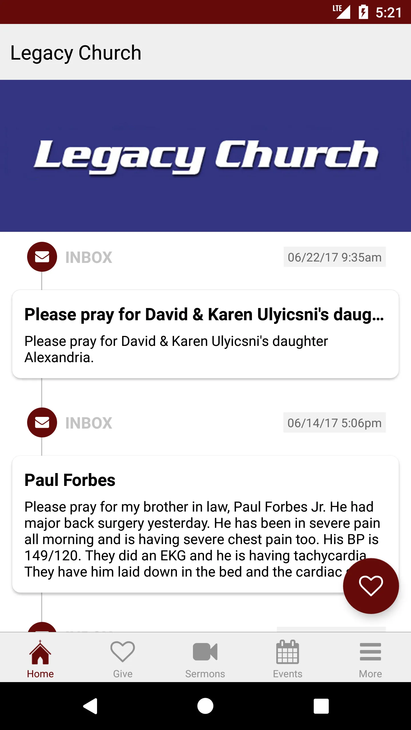 Legacy Church MB | Indus Appstore | Screenshot