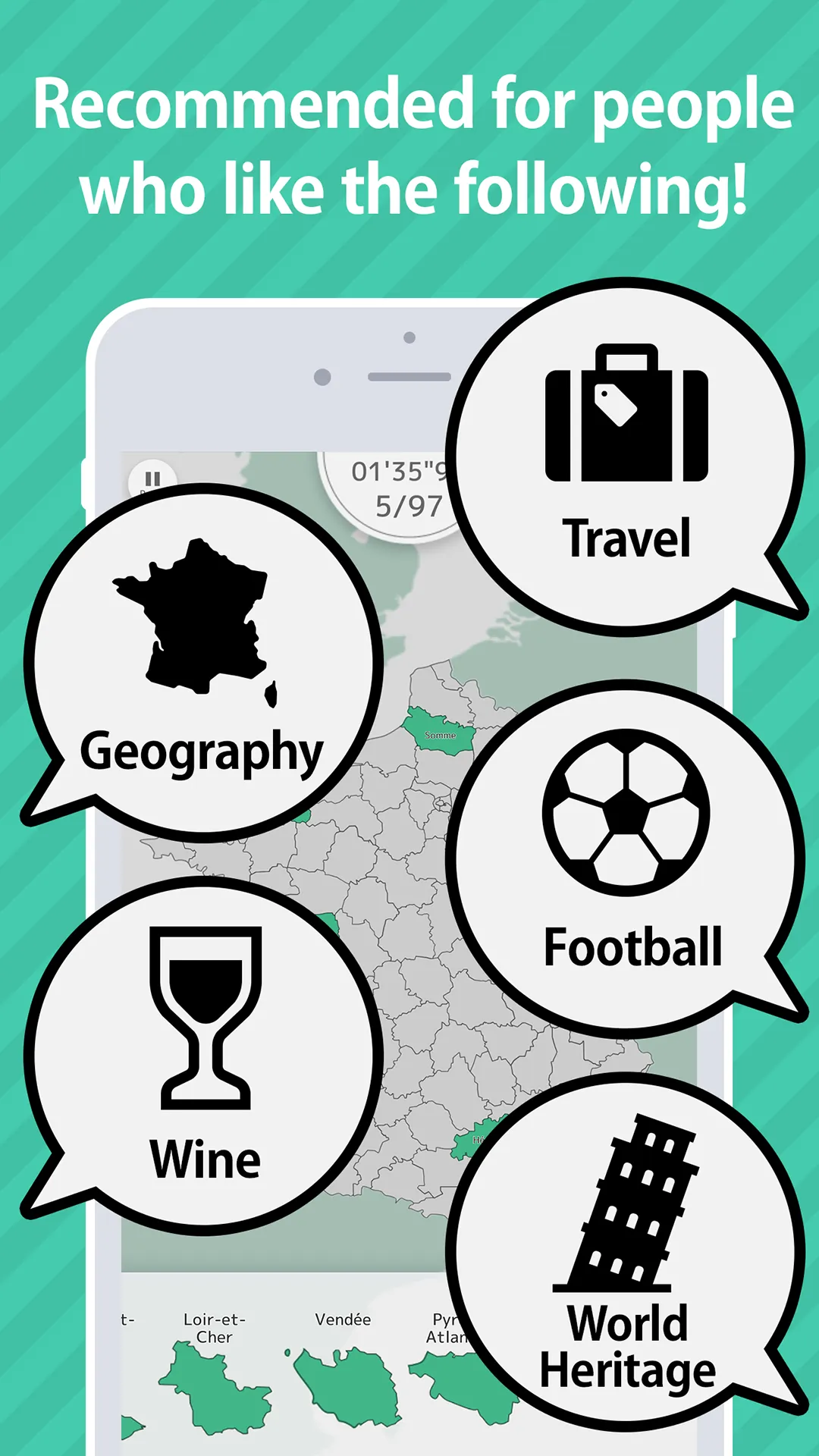 E. Learning France Map Puzzle | Indus Appstore | Screenshot