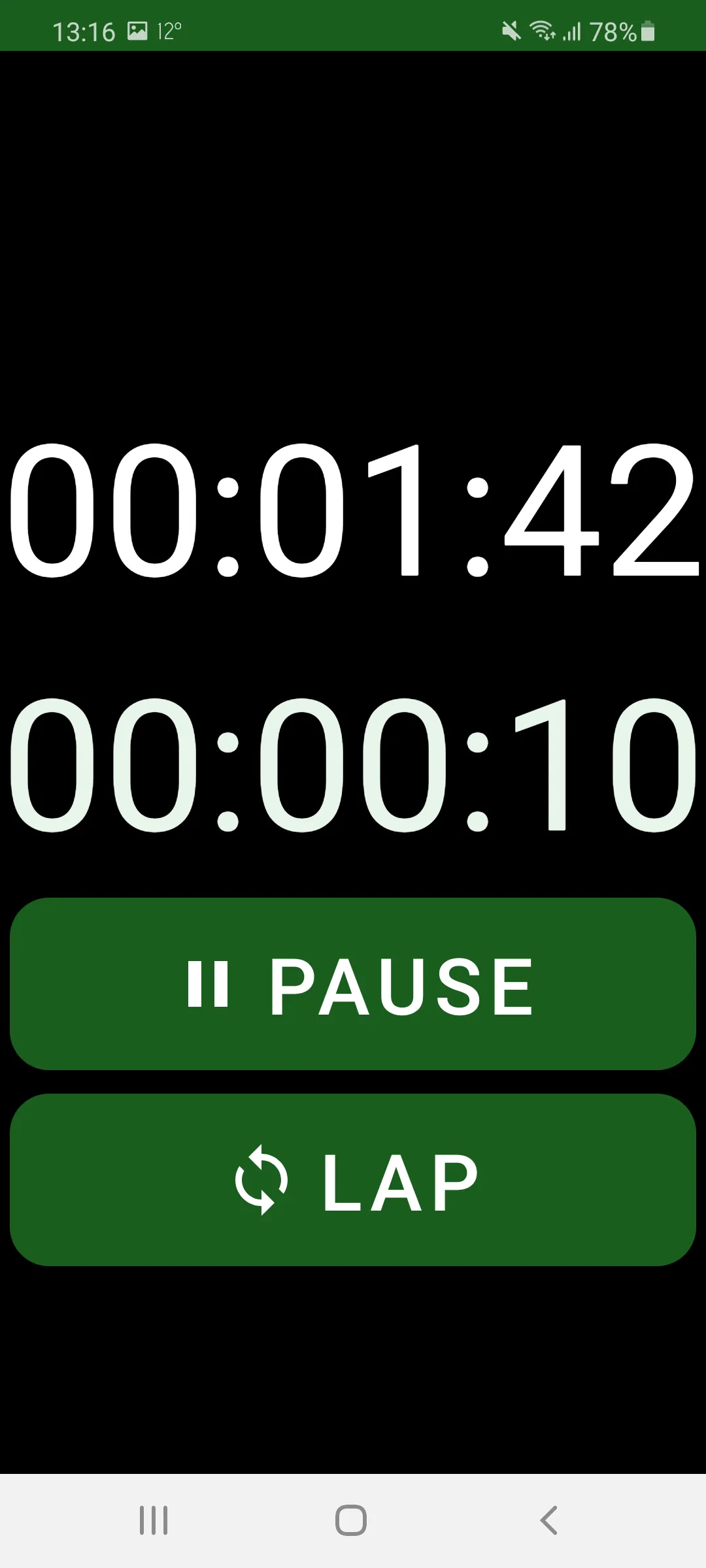 Big Lap Stopwatch | Indus Appstore | Screenshot