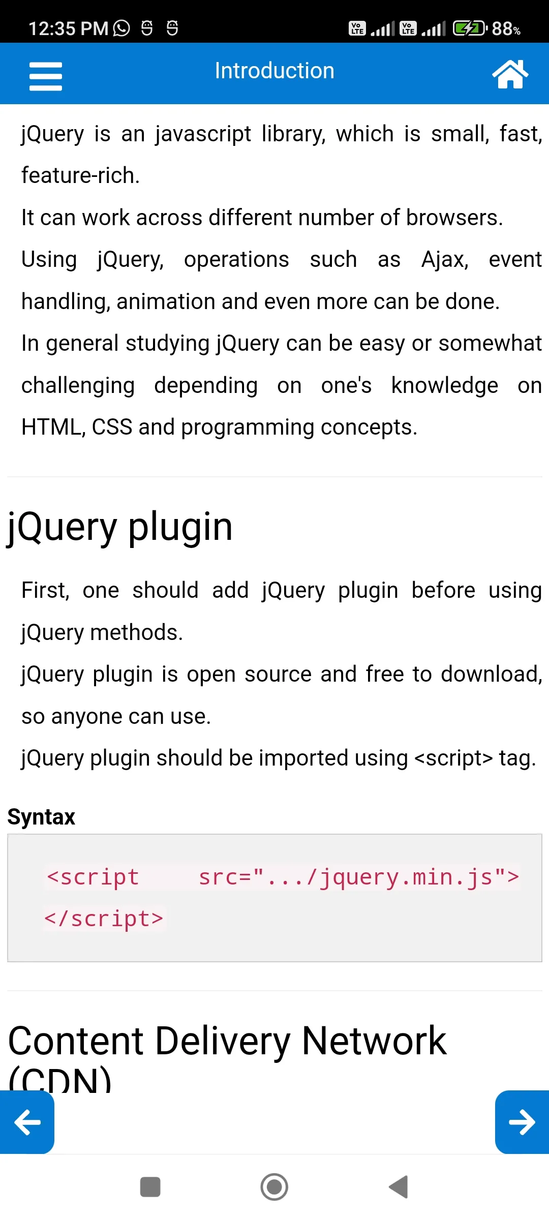 Learn jQuery -Example & editor | Indus Appstore | Screenshot