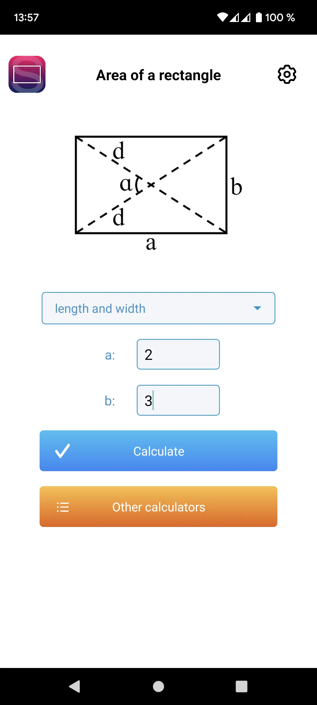 Area calculator | Indus Appstore | Screenshot