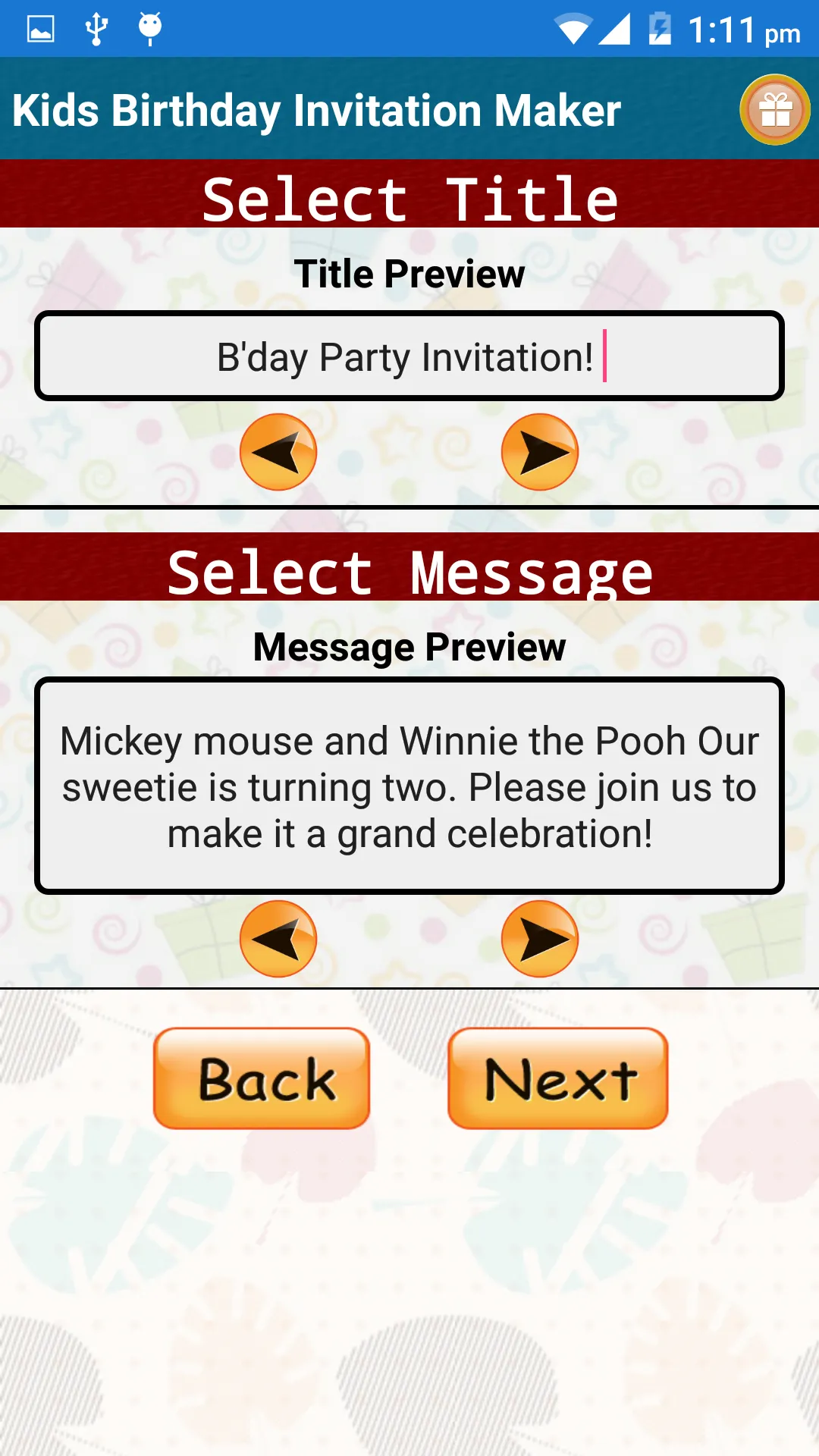 Kids Birthday Invitation Maker | Indus Appstore | Screenshot