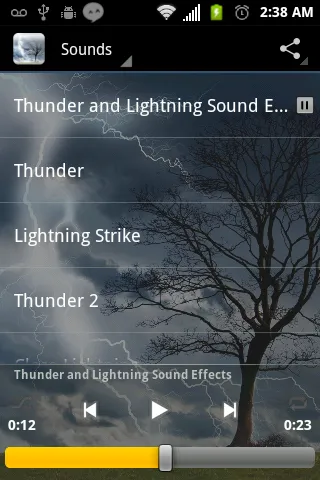 Lightning and Thunder Sounds | Indus Appstore | Screenshot