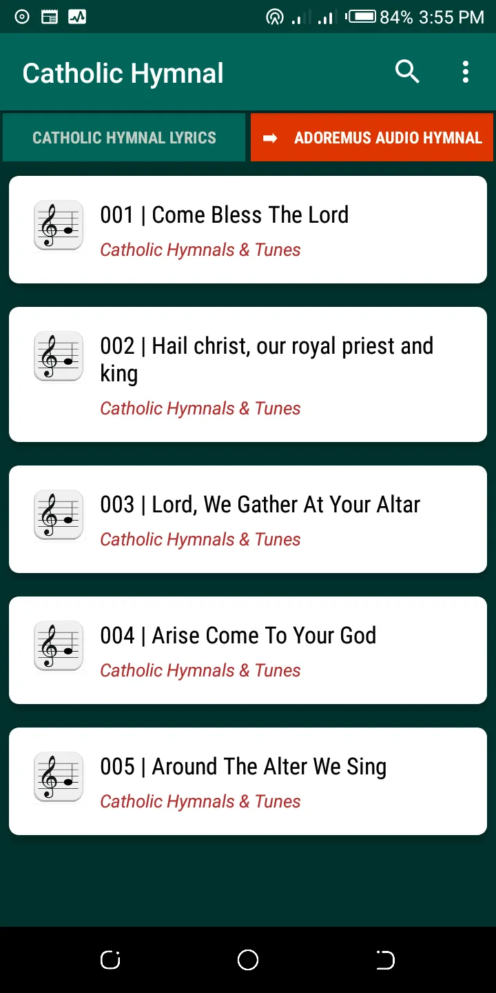 Catholic Hymnal | Indus Appstore | Screenshot