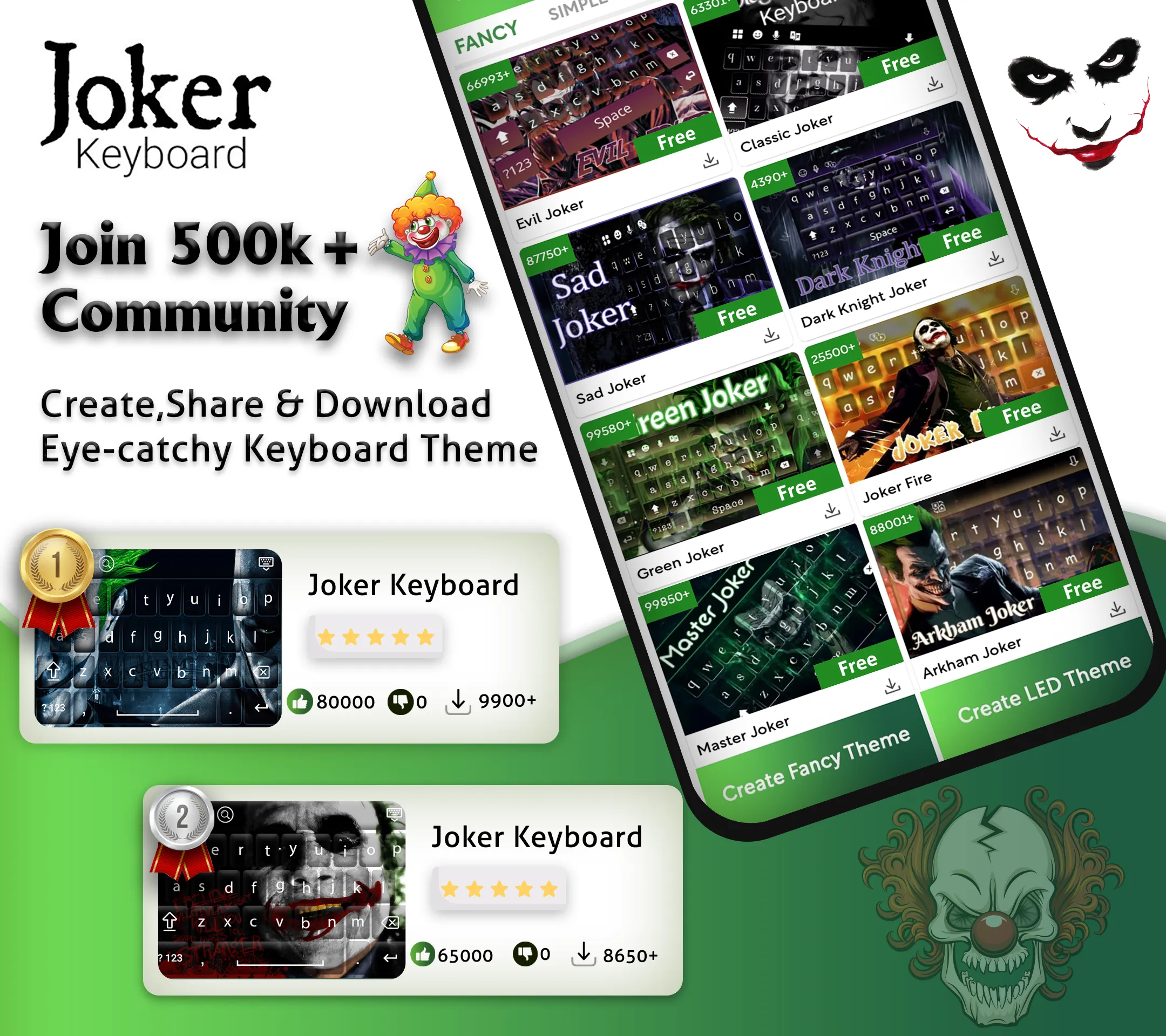 Joker Keyboard Themes & Fonts | Indus Appstore | Screenshot