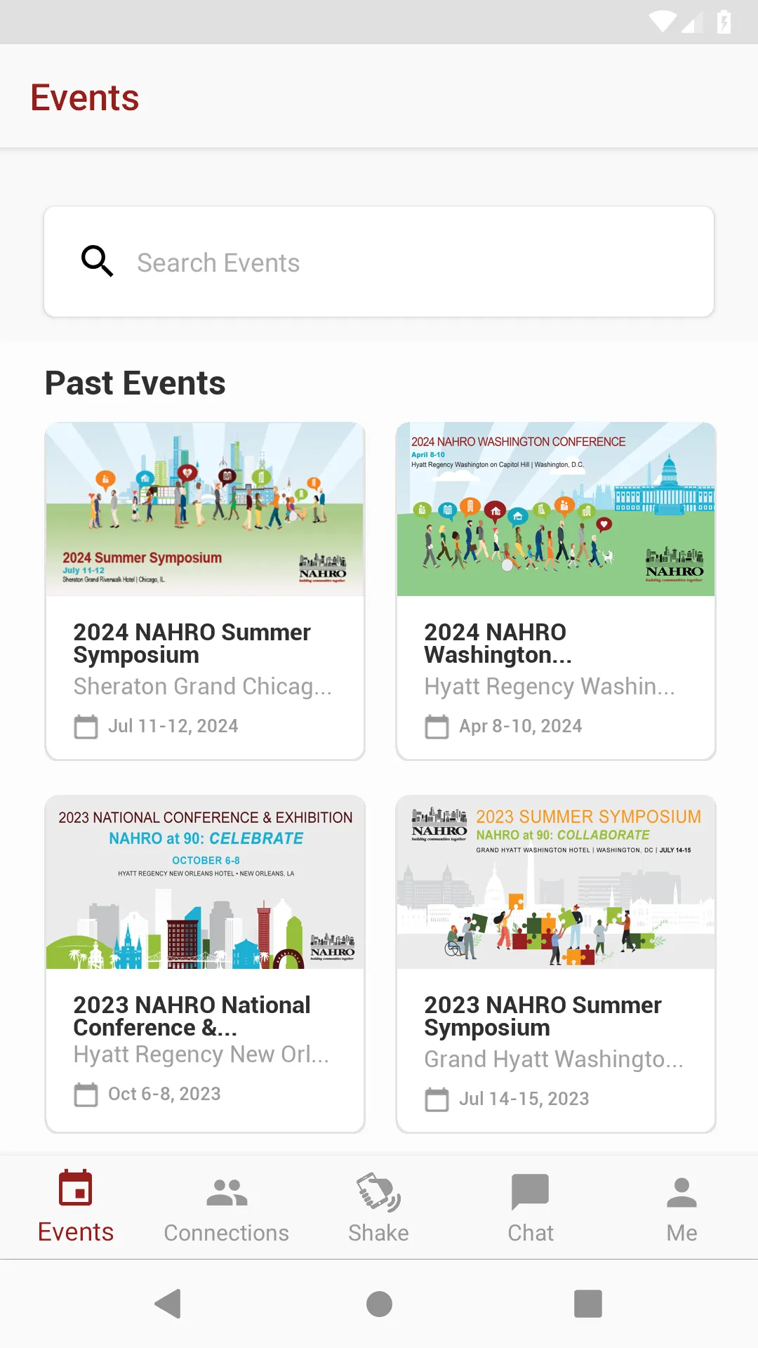 NAHRO Events | Indus Appstore | Screenshot