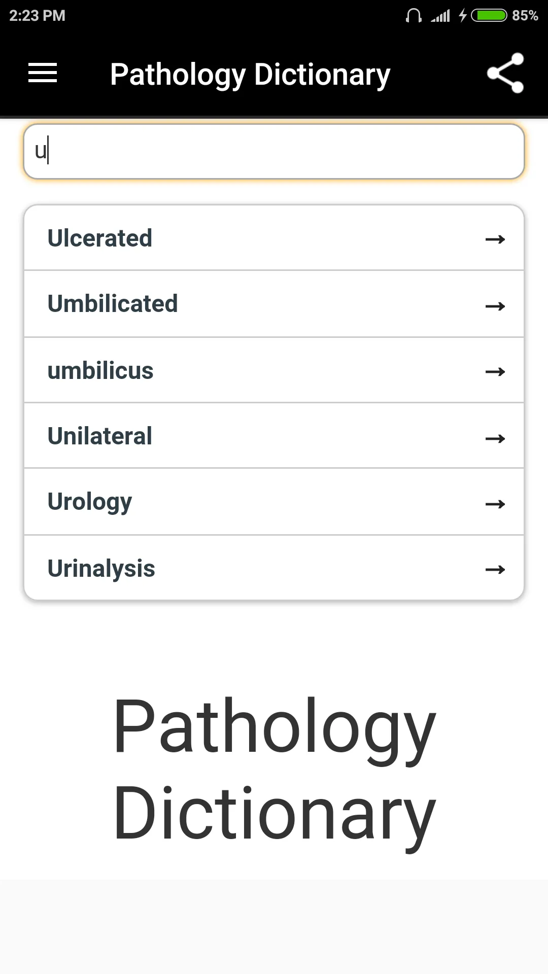 Pathology Dictionary | Indus Appstore | Screenshot