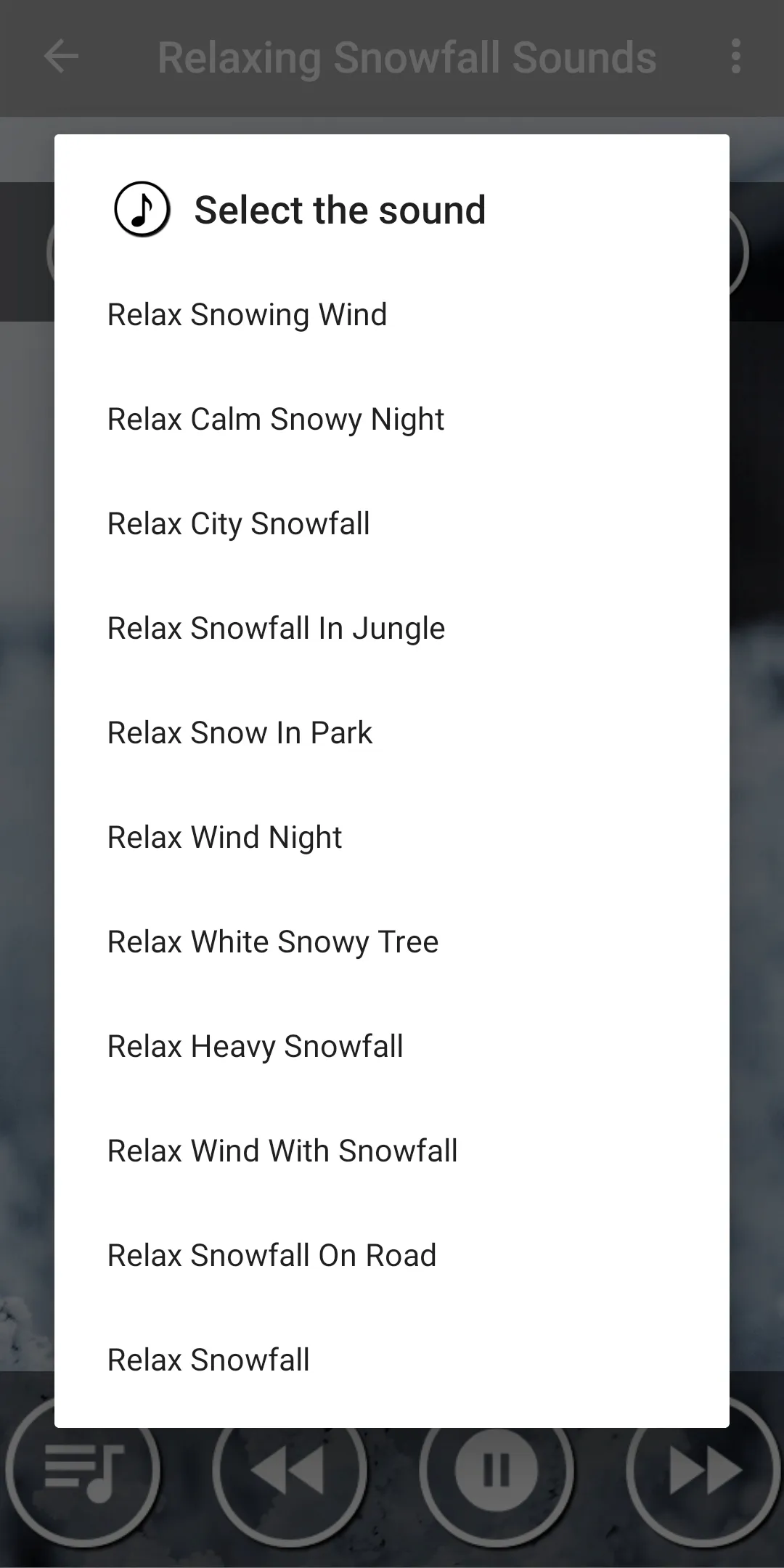 Snowfall Sounds : Winter Music | Indus Appstore | Screenshot