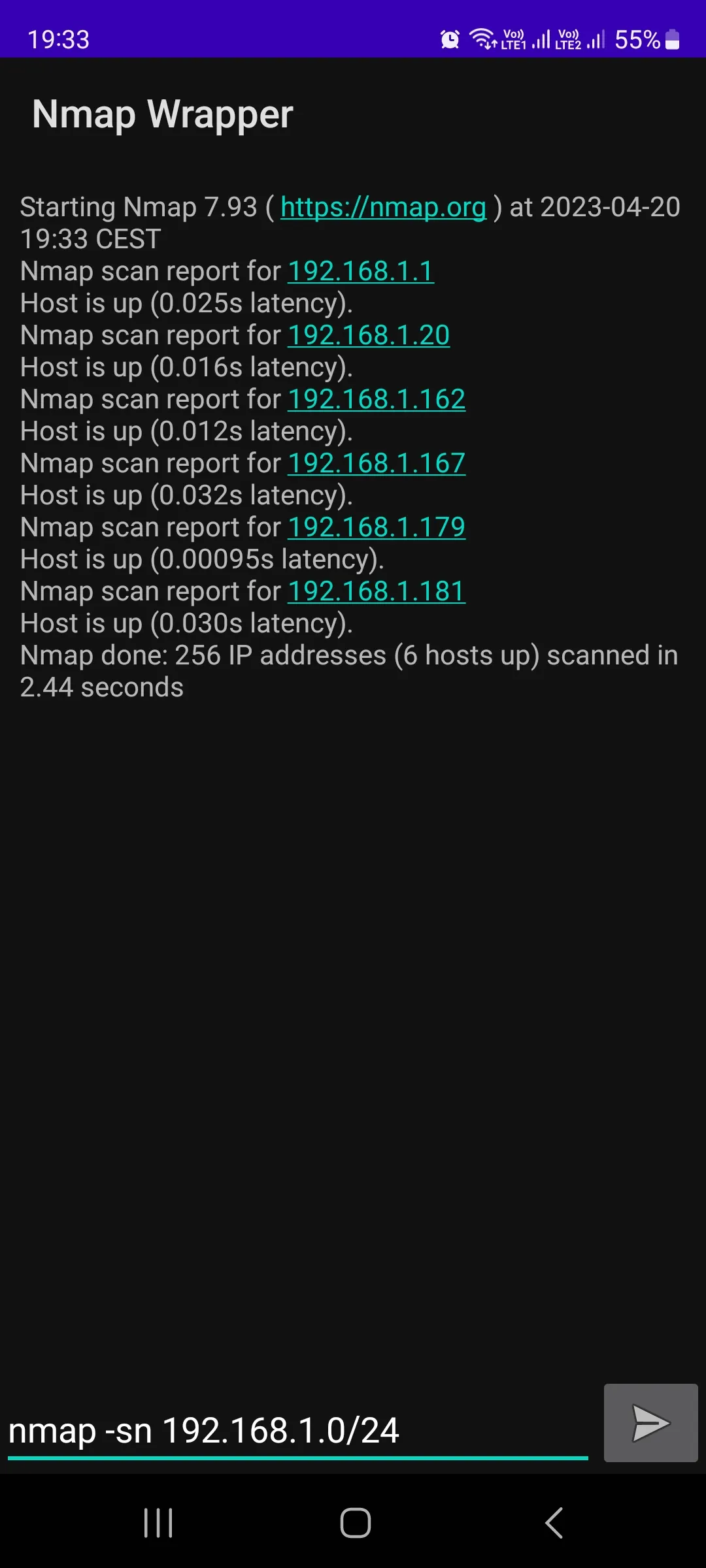 Nmap Wrapper for Android | Indus Appstore | Screenshot