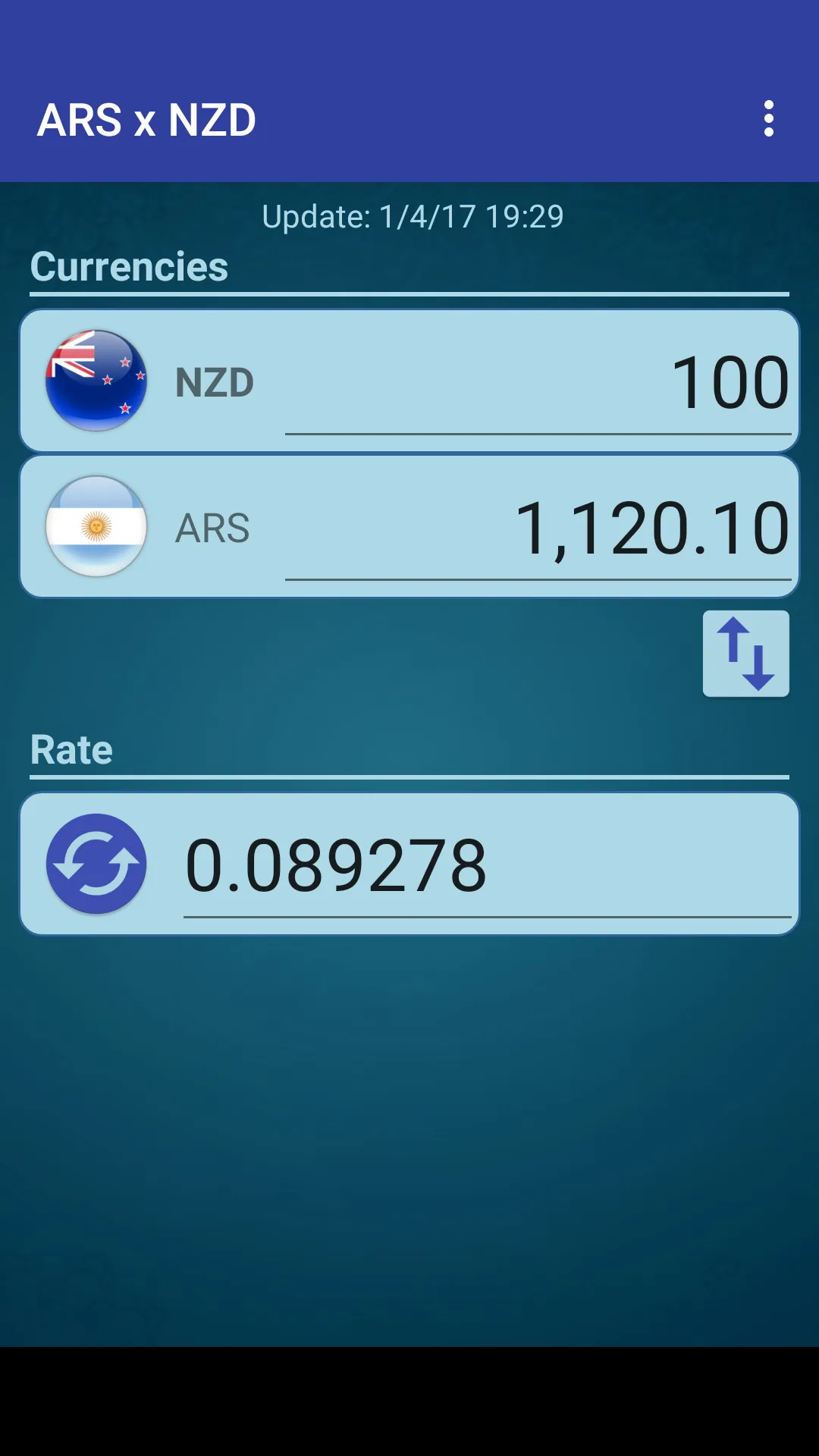 Arg. Peso x New Zealand Dollar | Indus Appstore | Screenshot