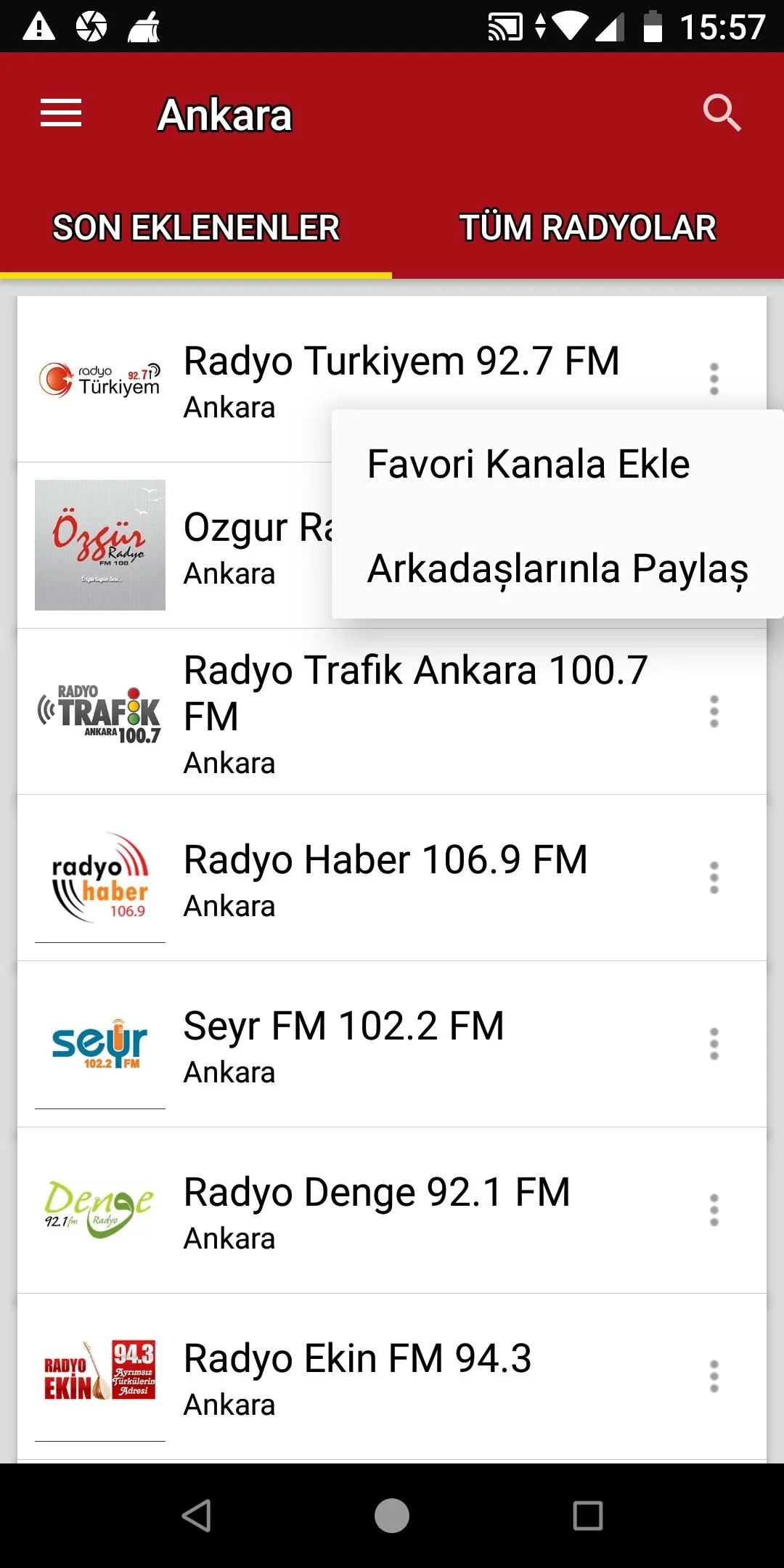 Ankara Radio Stations | Indus Appstore | Screenshot