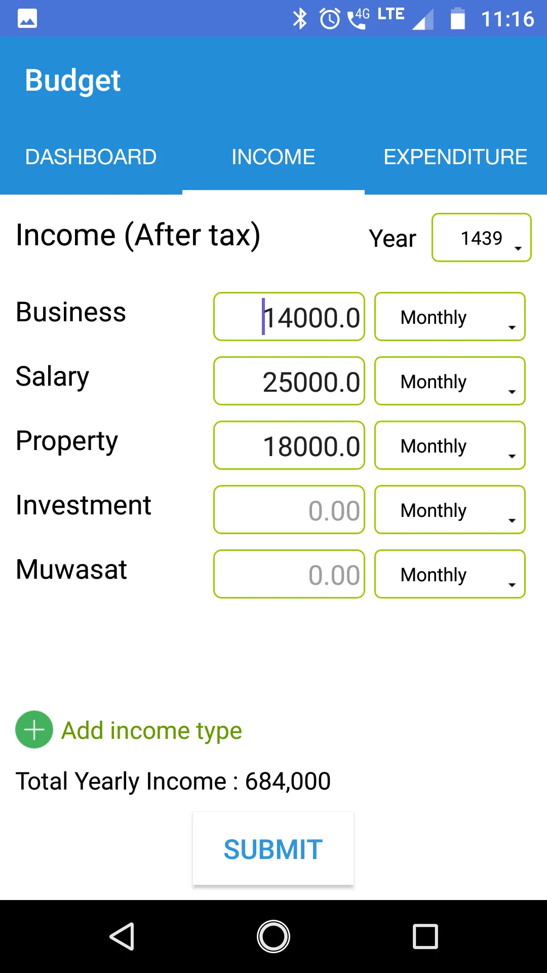 My Budget App | Indus Appstore | Screenshot