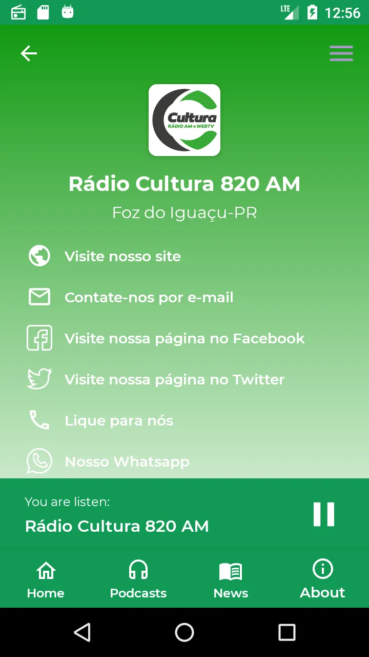 Rádio Cultura 820 AM | Indus Appstore | Screenshot