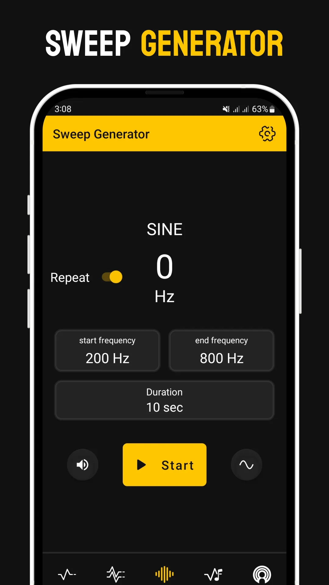 Hz Frequency Sound Generator | Indus Appstore | Screenshot