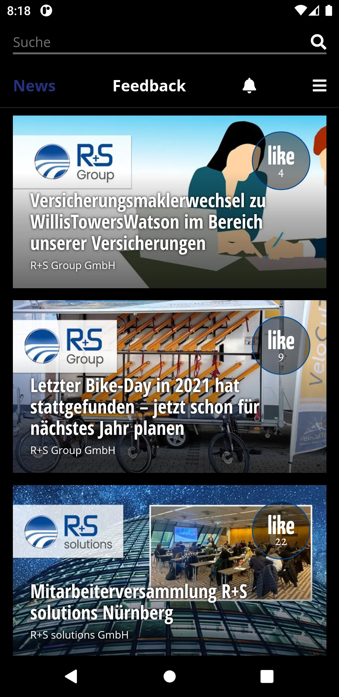 R+S Group Mitarbeiter-App | Indus Appstore | Screenshot