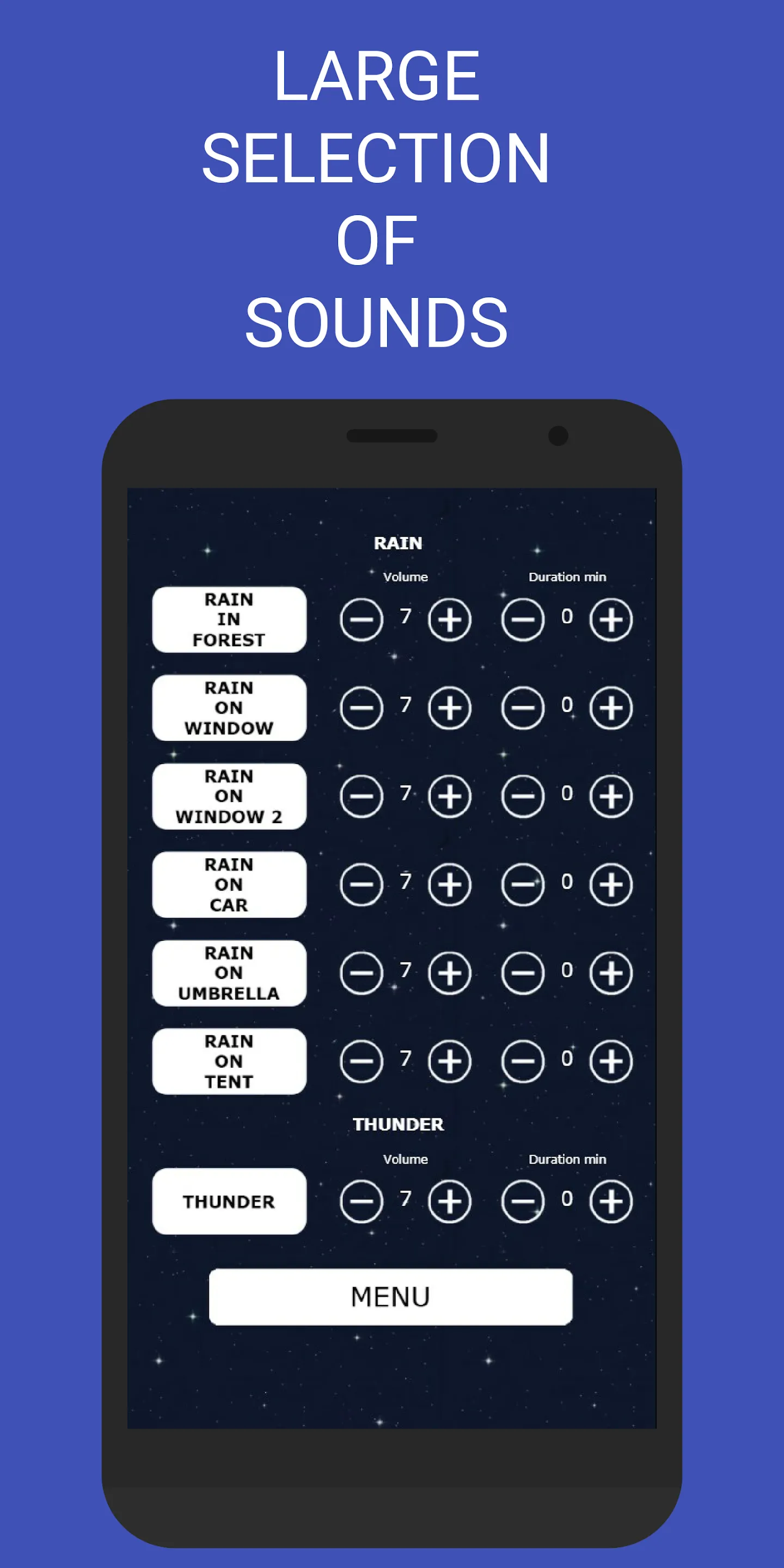 Rain sounds for sleep | Sounds | Indus Appstore | Screenshot