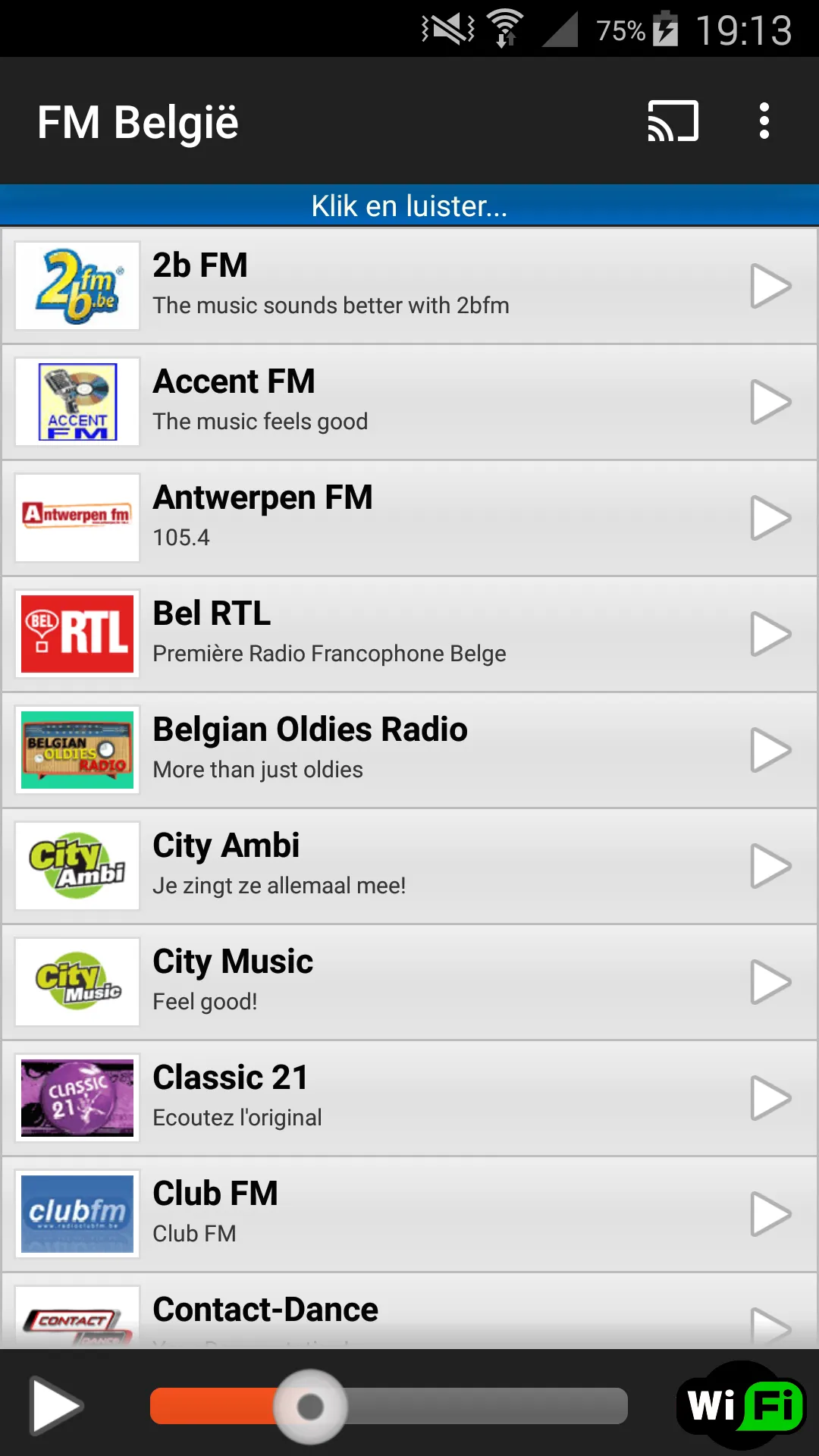 FM België | Indus Appstore | Screenshot