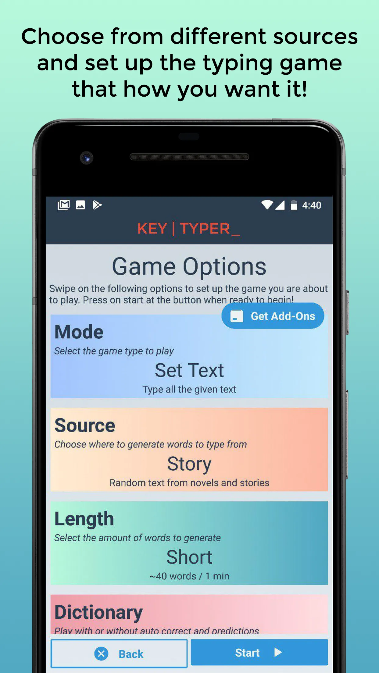 KeyTyper: Mobile Typing Game | Indus Appstore | Screenshot