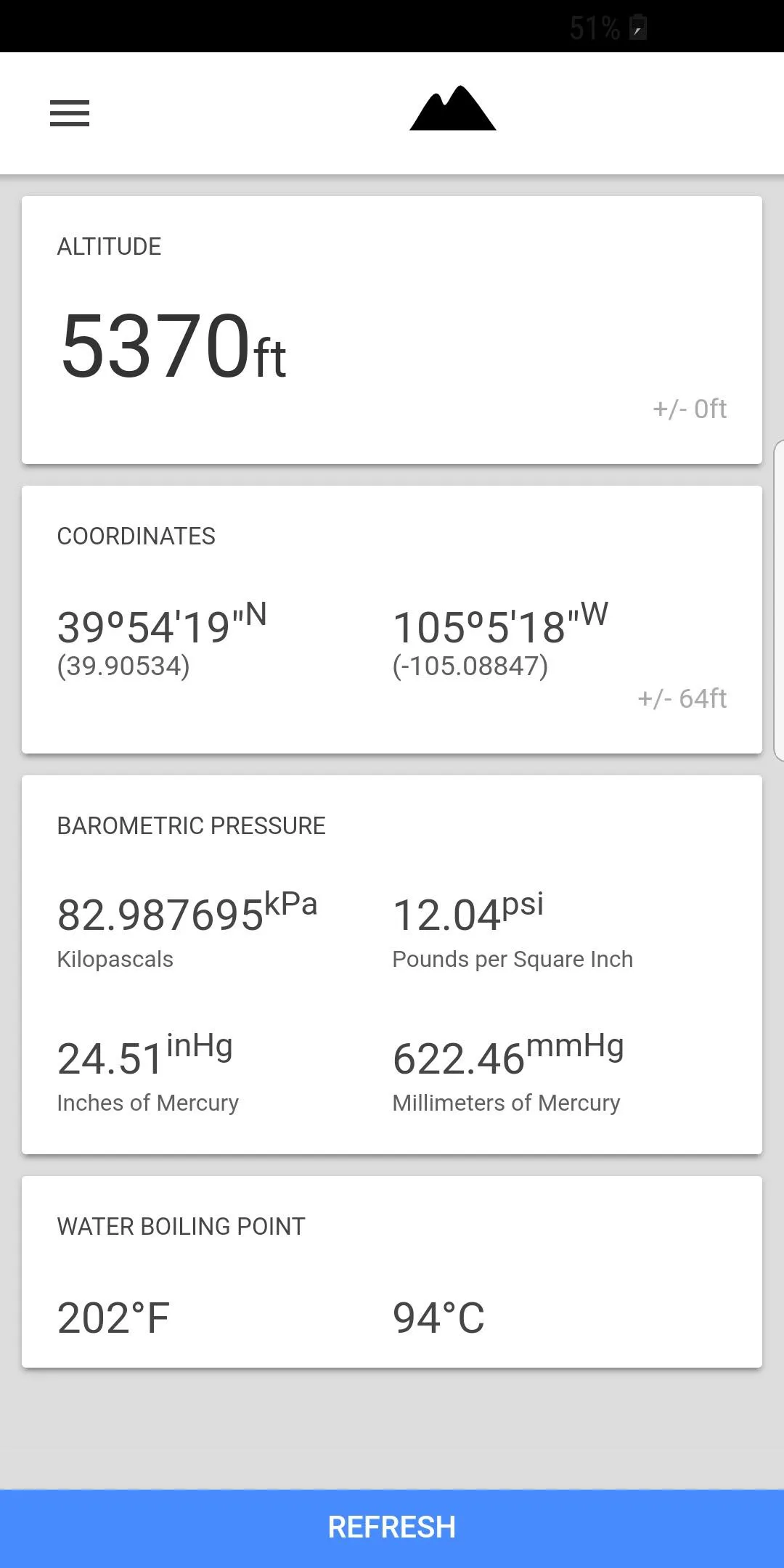 myAltitude - GPS Altitude and  | Indus Appstore | Screenshot