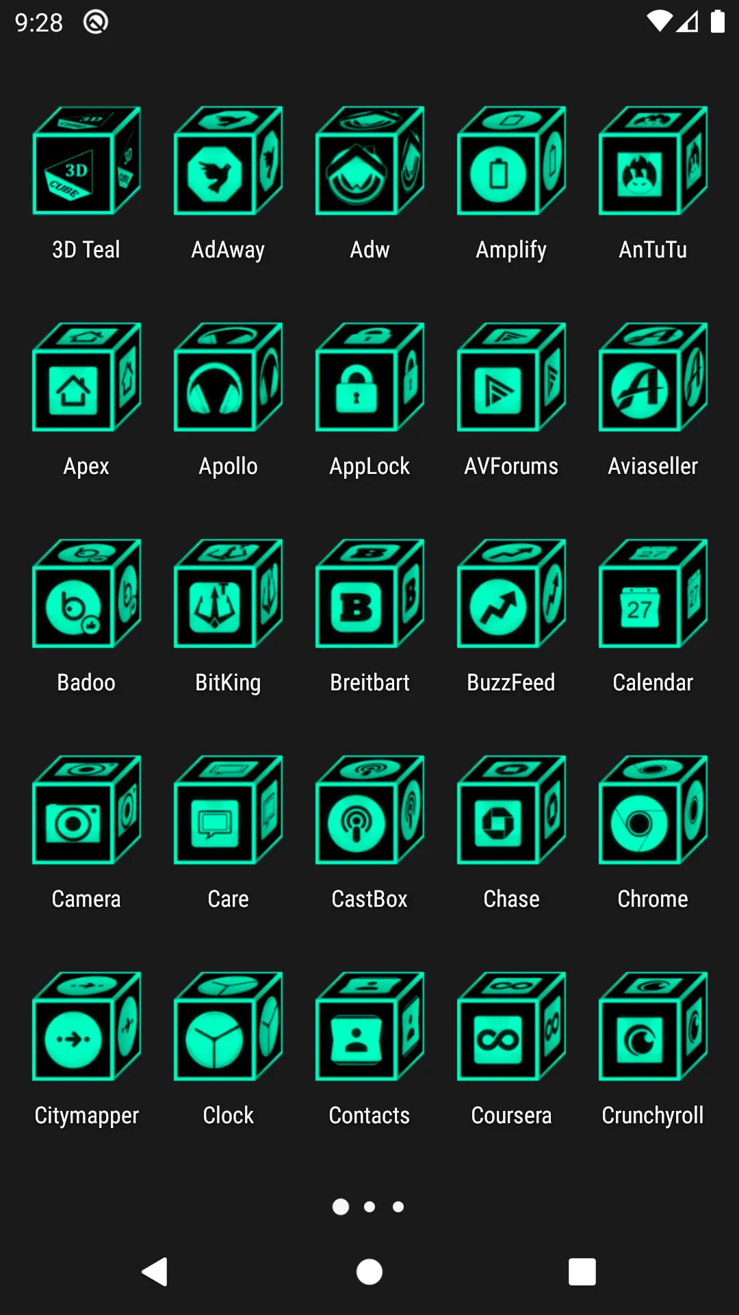 3D Flat Teal Icon Pack | Indus Appstore | Screenshot