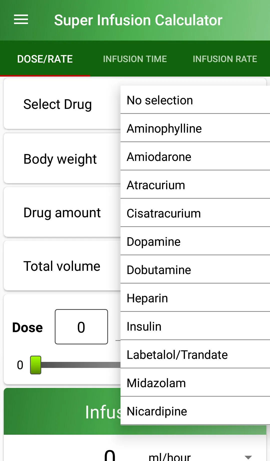 Super Infusion Calculator | Indus Appstore | Screenshot