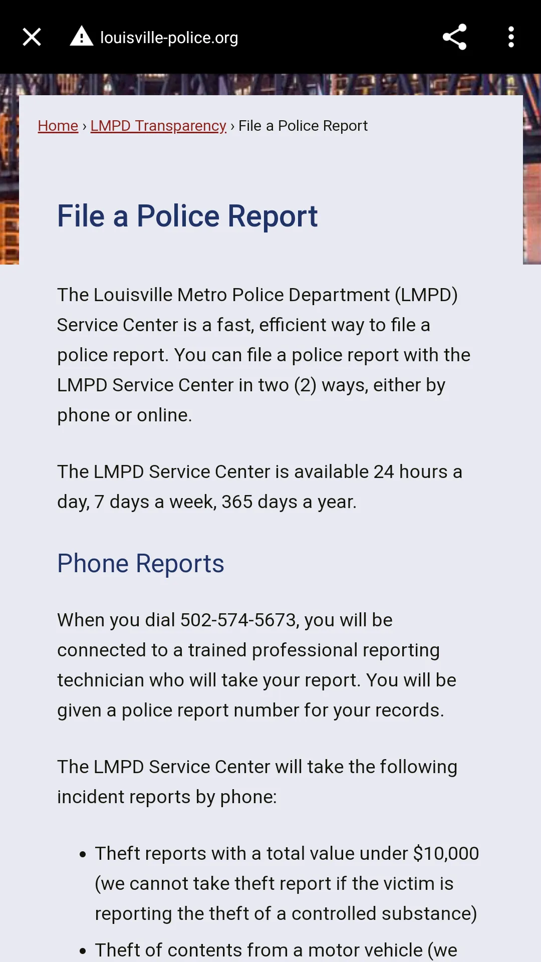 Louisville Metro PD | Indus Appstore | Screenshot