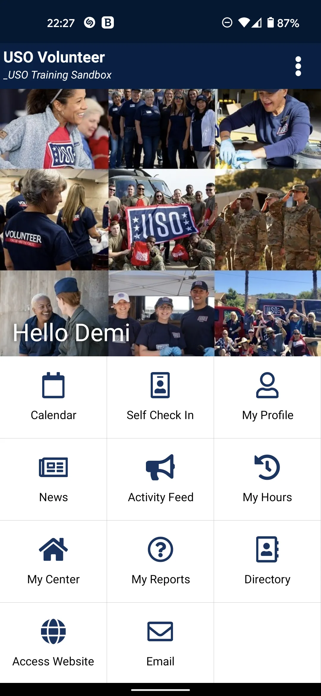 USO Volunteer Community | Indus Appstore | Screenshot