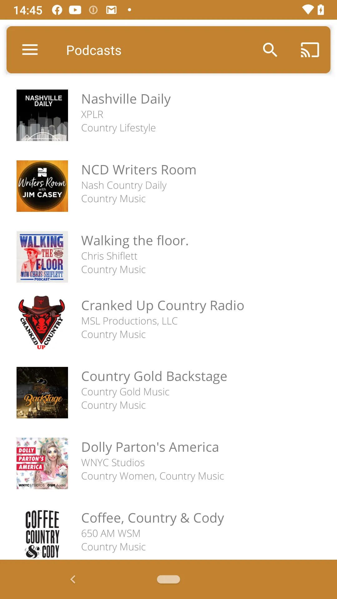 Country Music RADIO & Podcasts | Indus Appstore | Screenshot