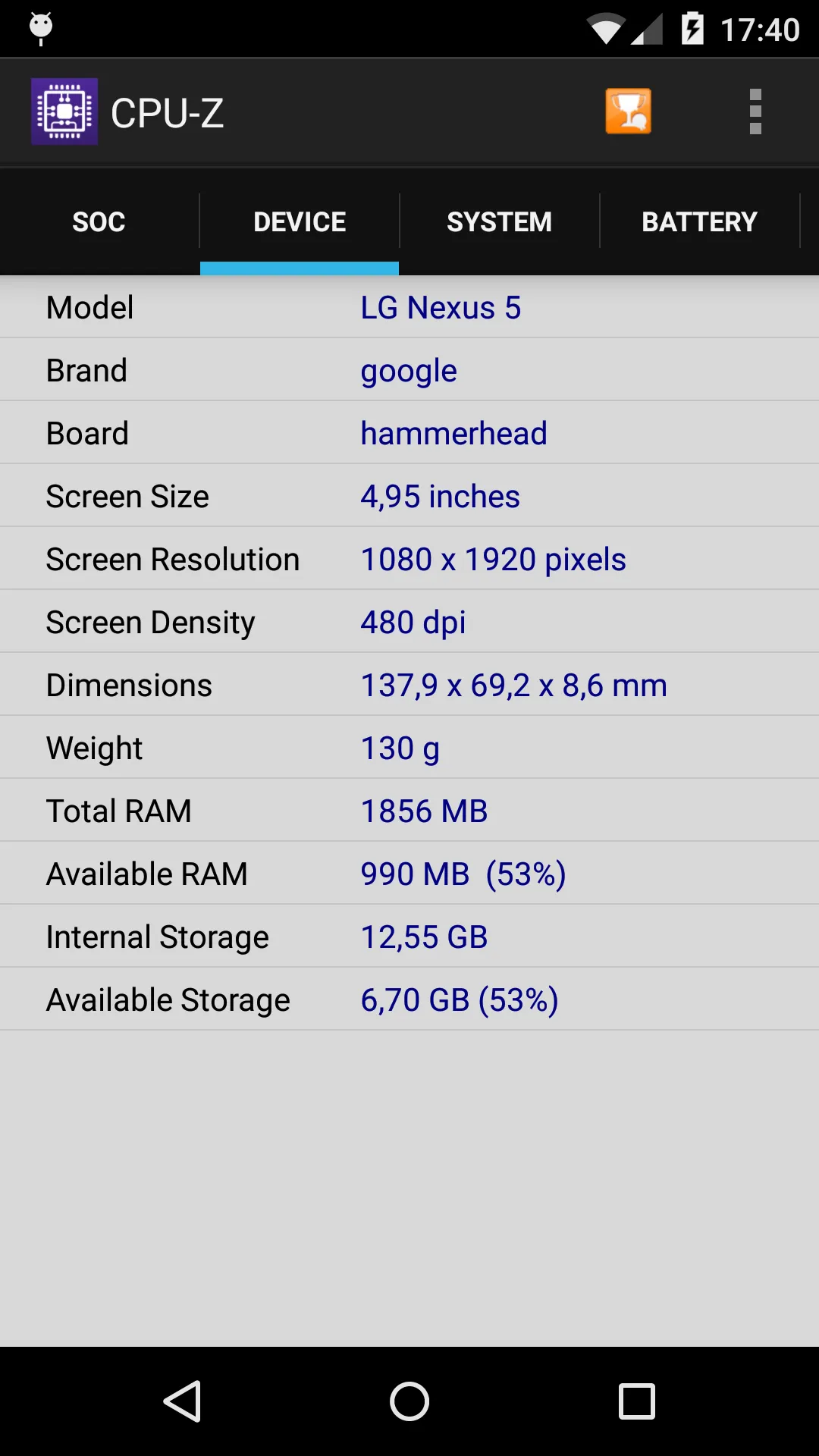 CPU-Z | Indus Appstore | Screenshot