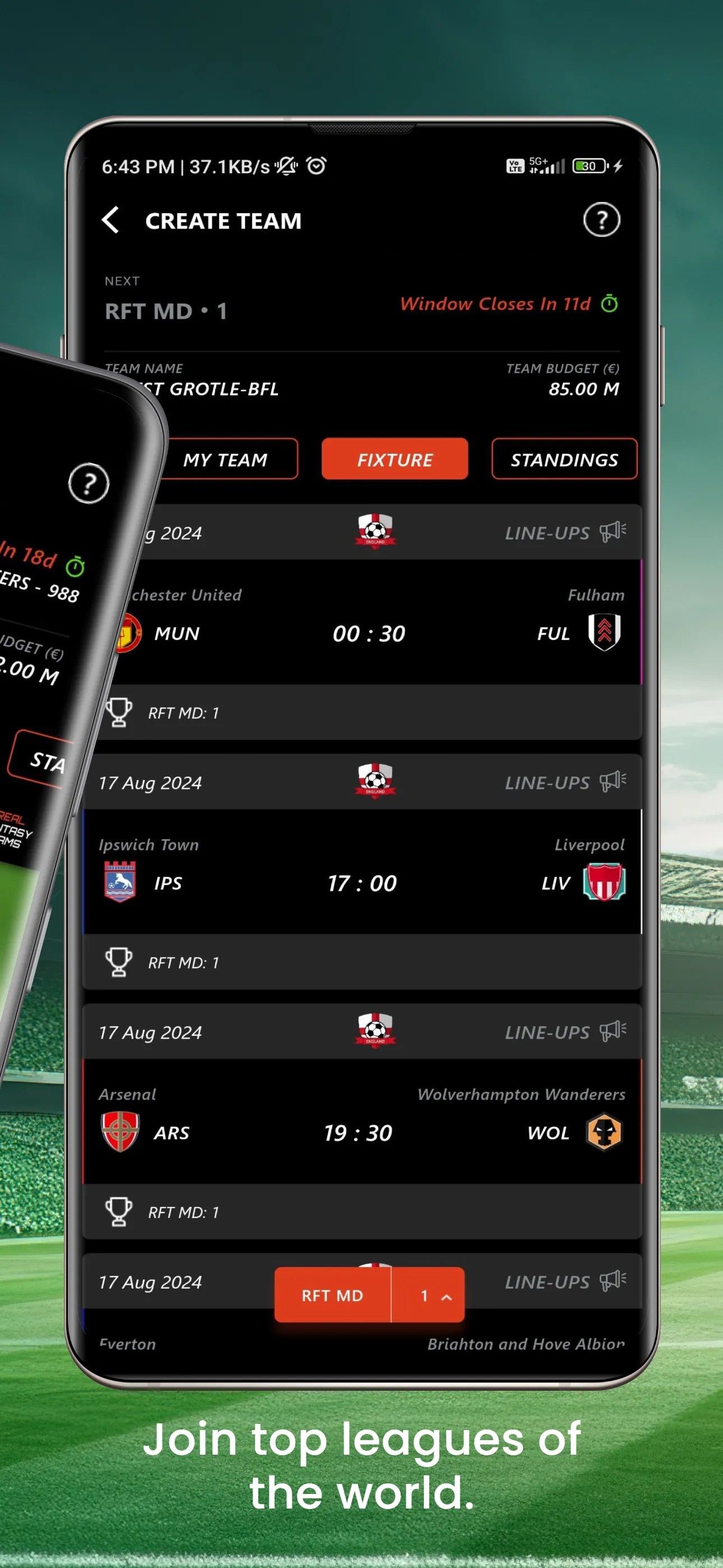 Real Fantasy Teams | Indus Appstore | Screenshot
