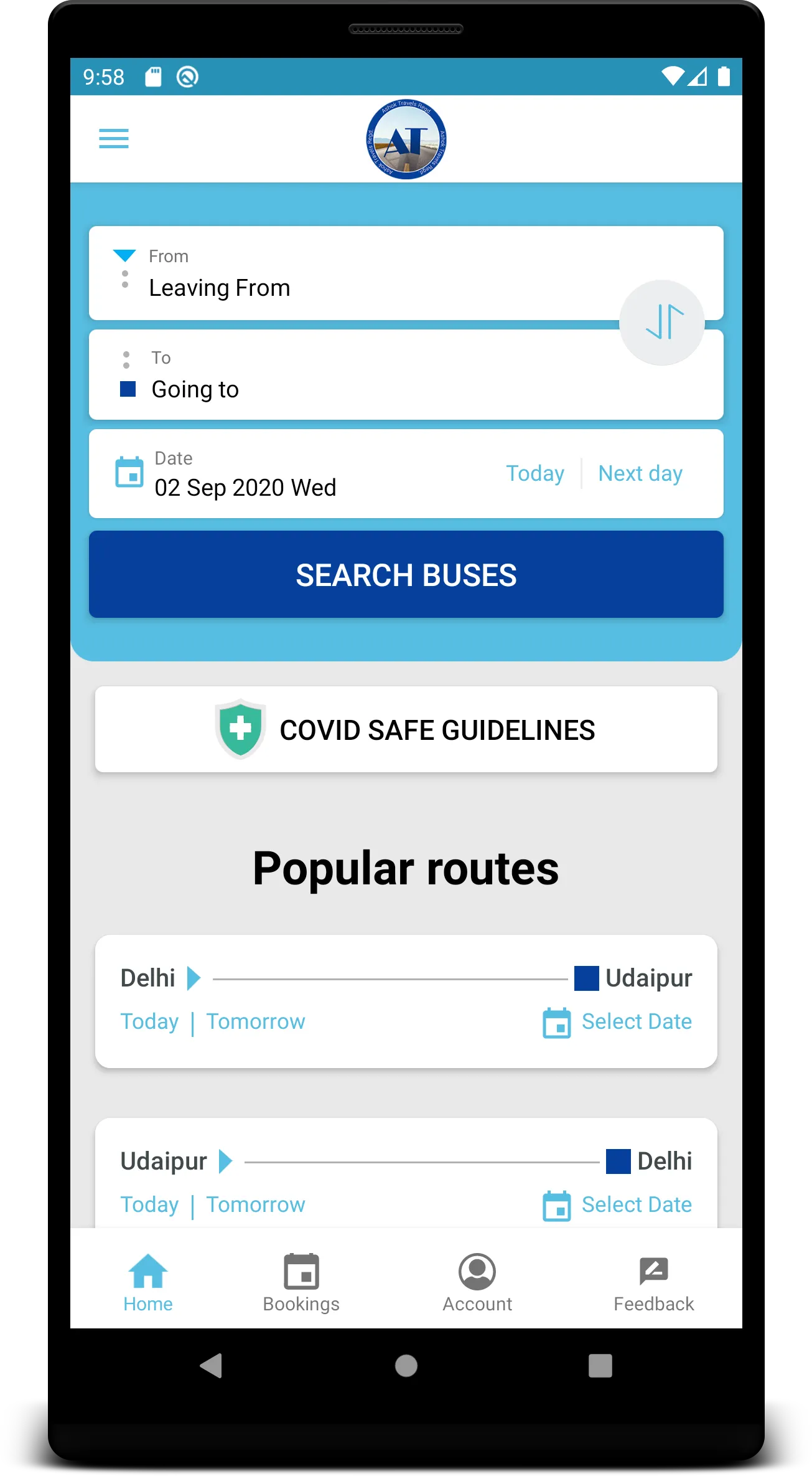 Ashok Travels Regd | Indus Appstore | Screenshot