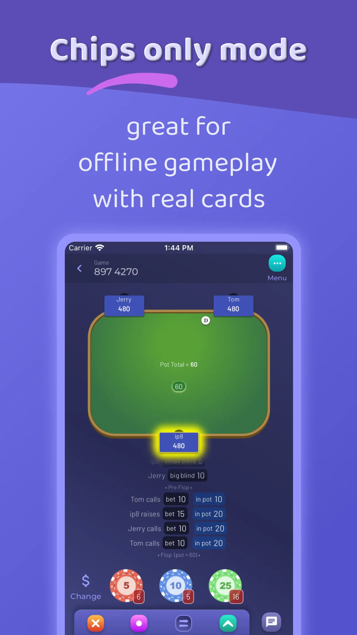 Poker 4 Friends: Chips of Fury | Indus Appstore | Screenshot