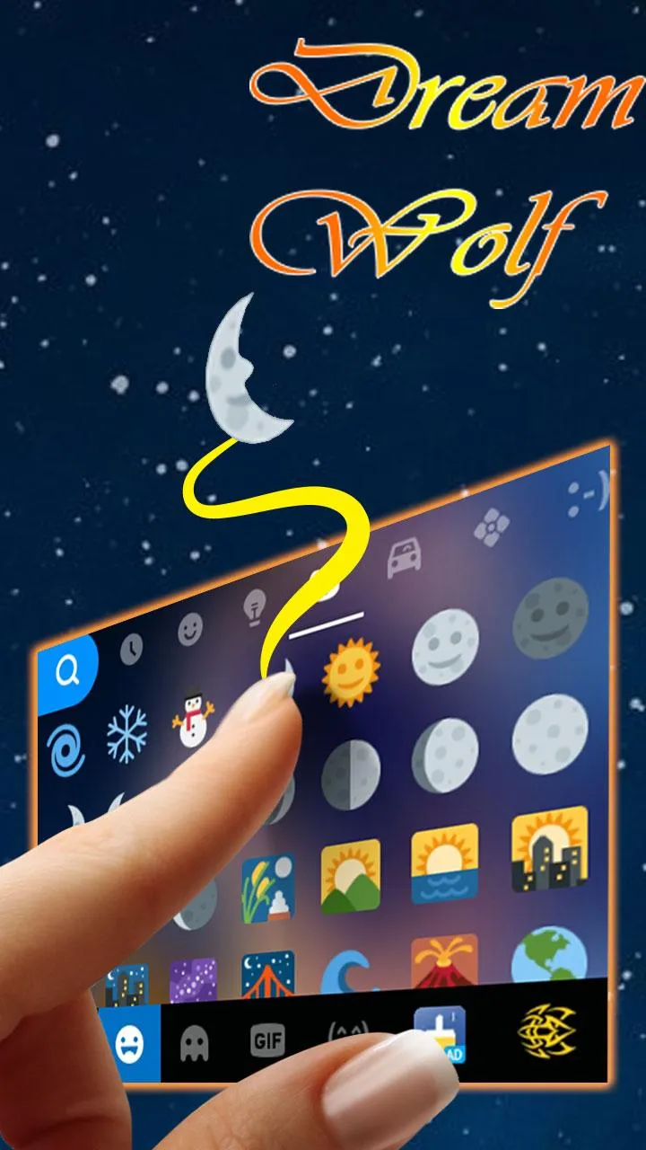 Dreamer Wolf Keyboard Theme | Indus Appstore | Screenshot
