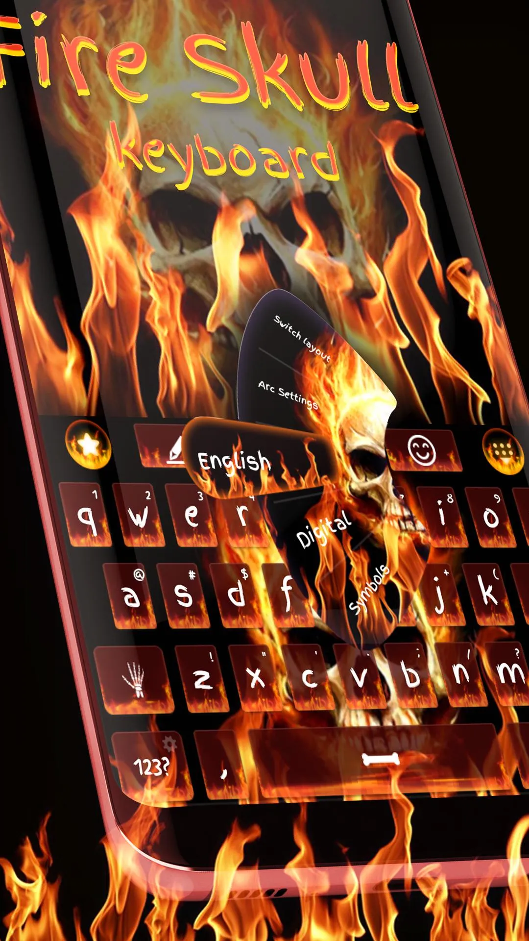 Fire Skull Keyboard | Indus Appstore | Screenshot