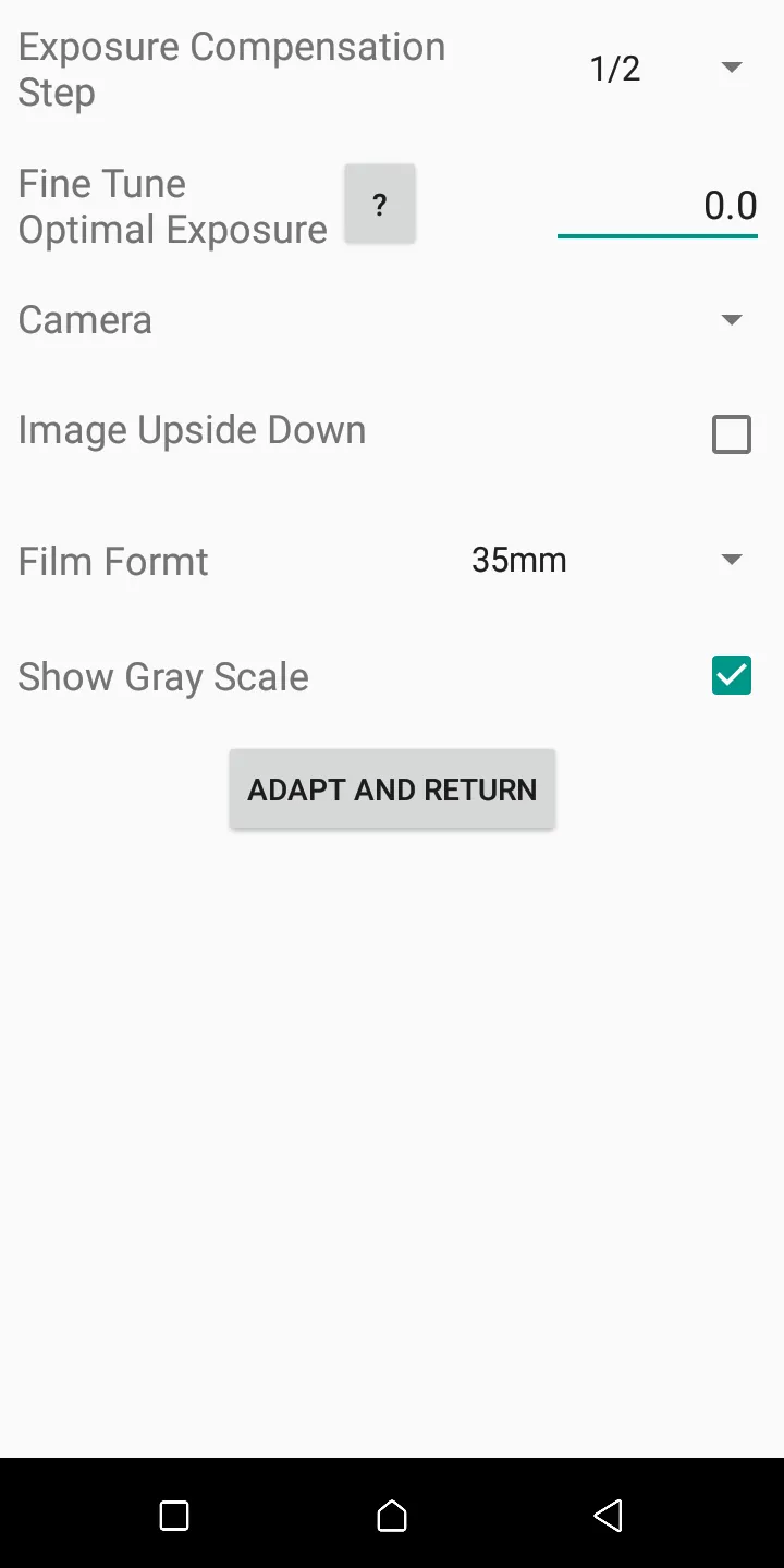 Reflected Light Meter for film | Indus Appstore | Screenshot