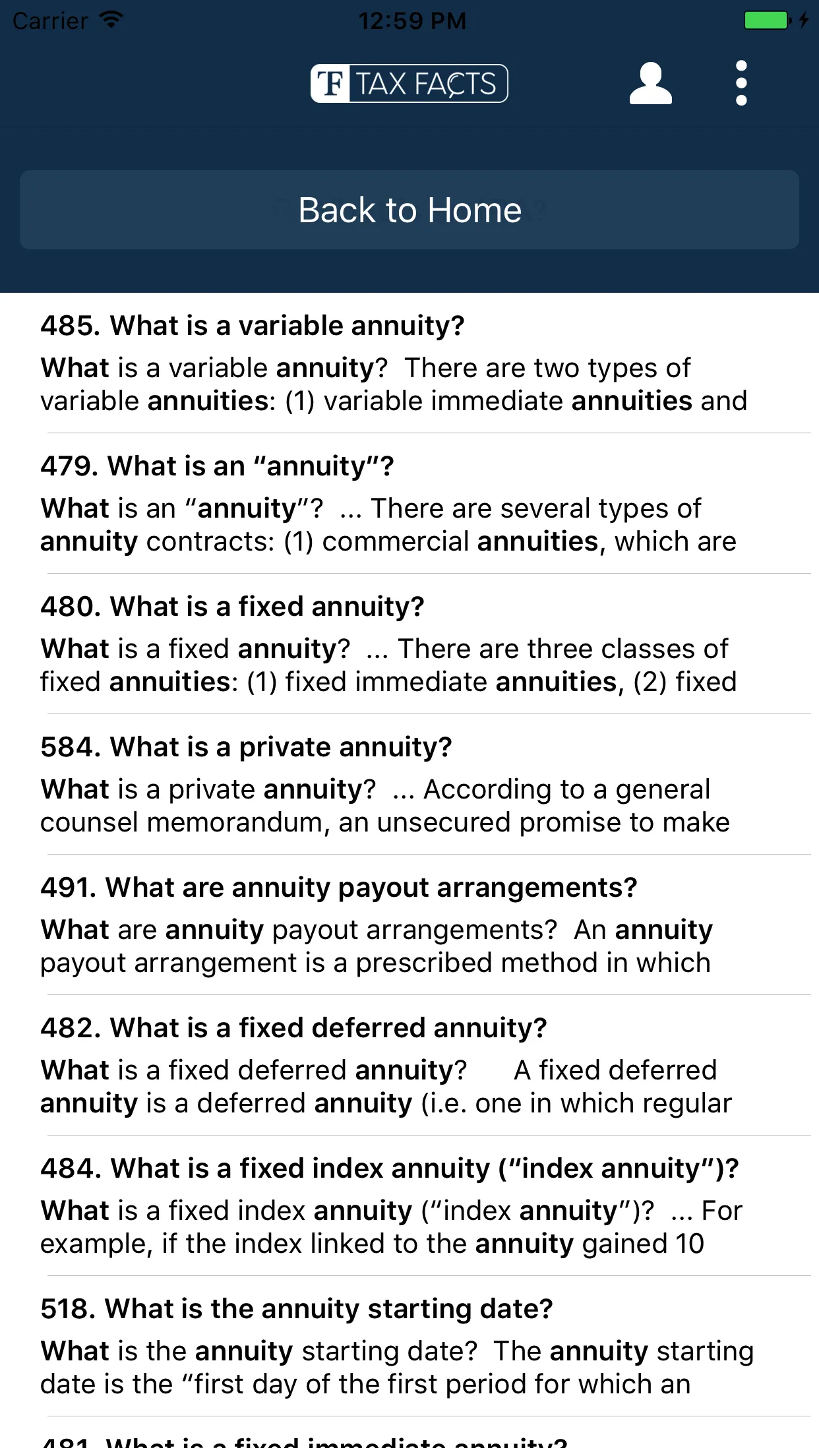 Tax Facts | Indus Appstore | Screenshot