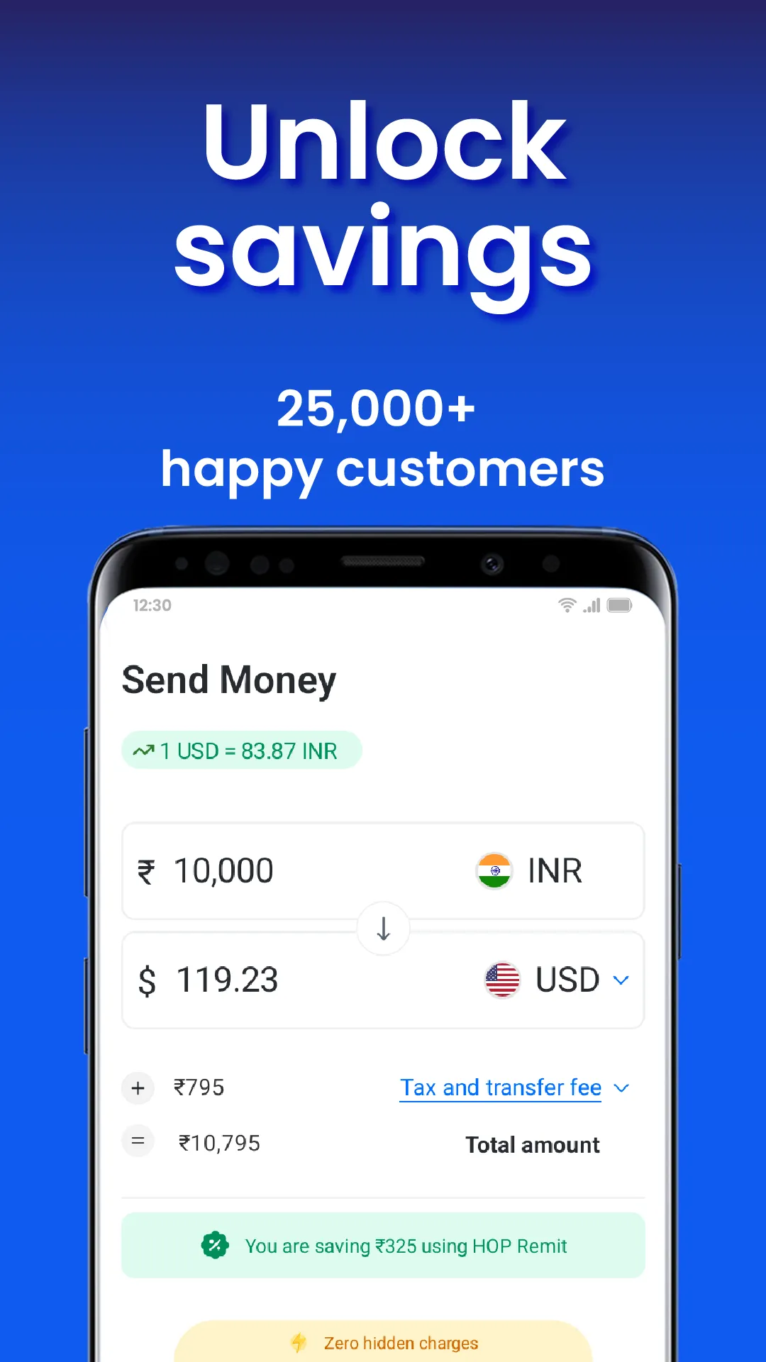 HOP Remit - Send Money Abroad | Indus Appstore | Screenshot