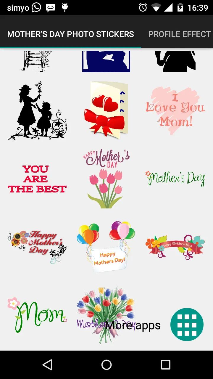 Mother's day photo stickers | Indus Appstore | Screenshot