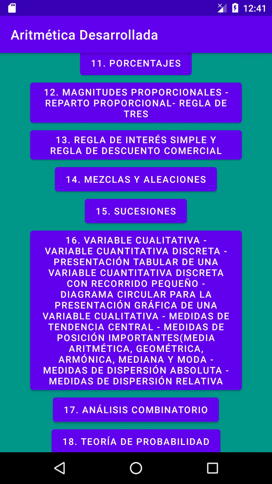 Aritmética Desarrollada | Indus Appstore | Screenshot