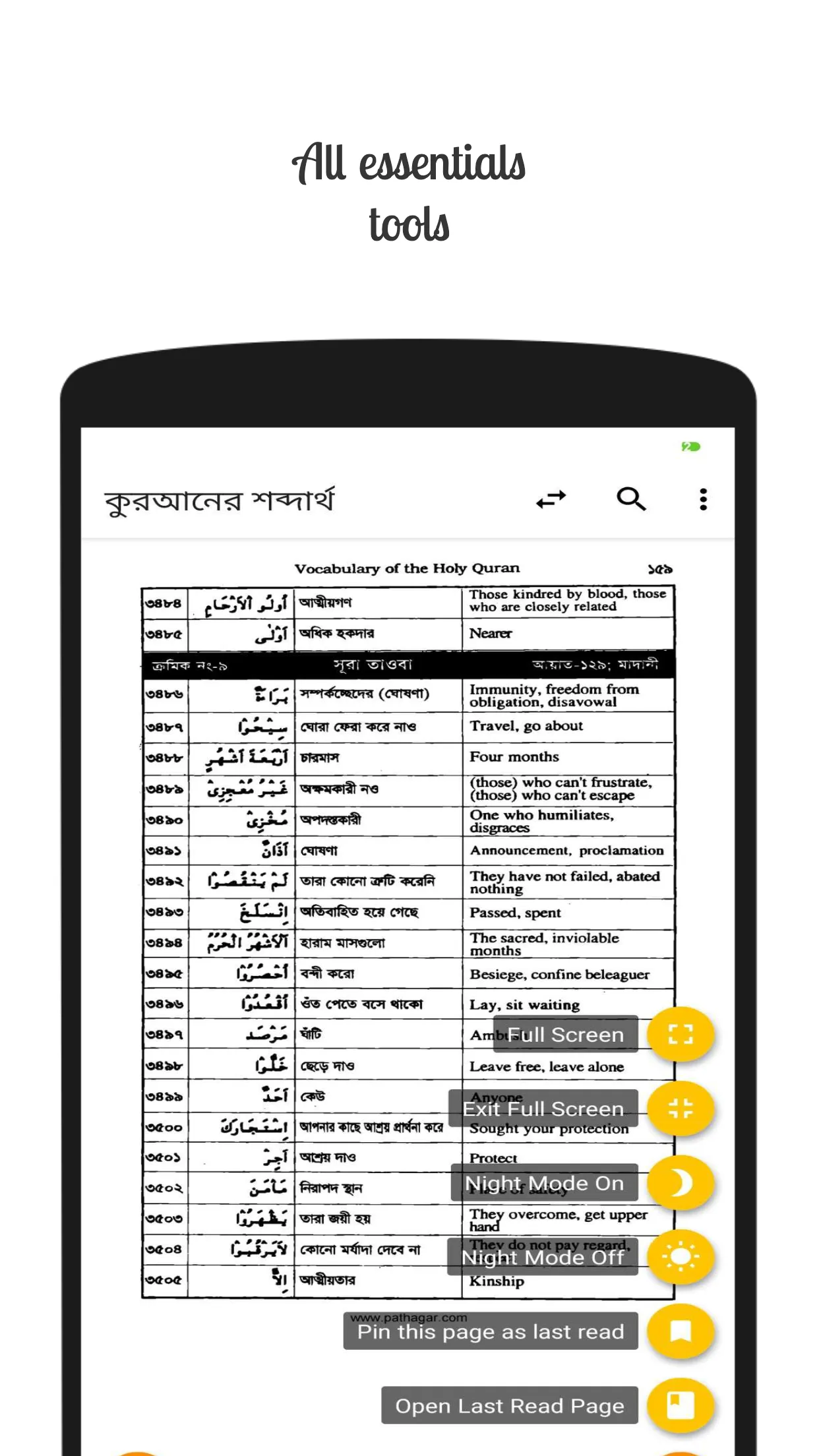 কুরাআনের শব্দার্থ | Shobdartho | Indus Appstore | Screenshot