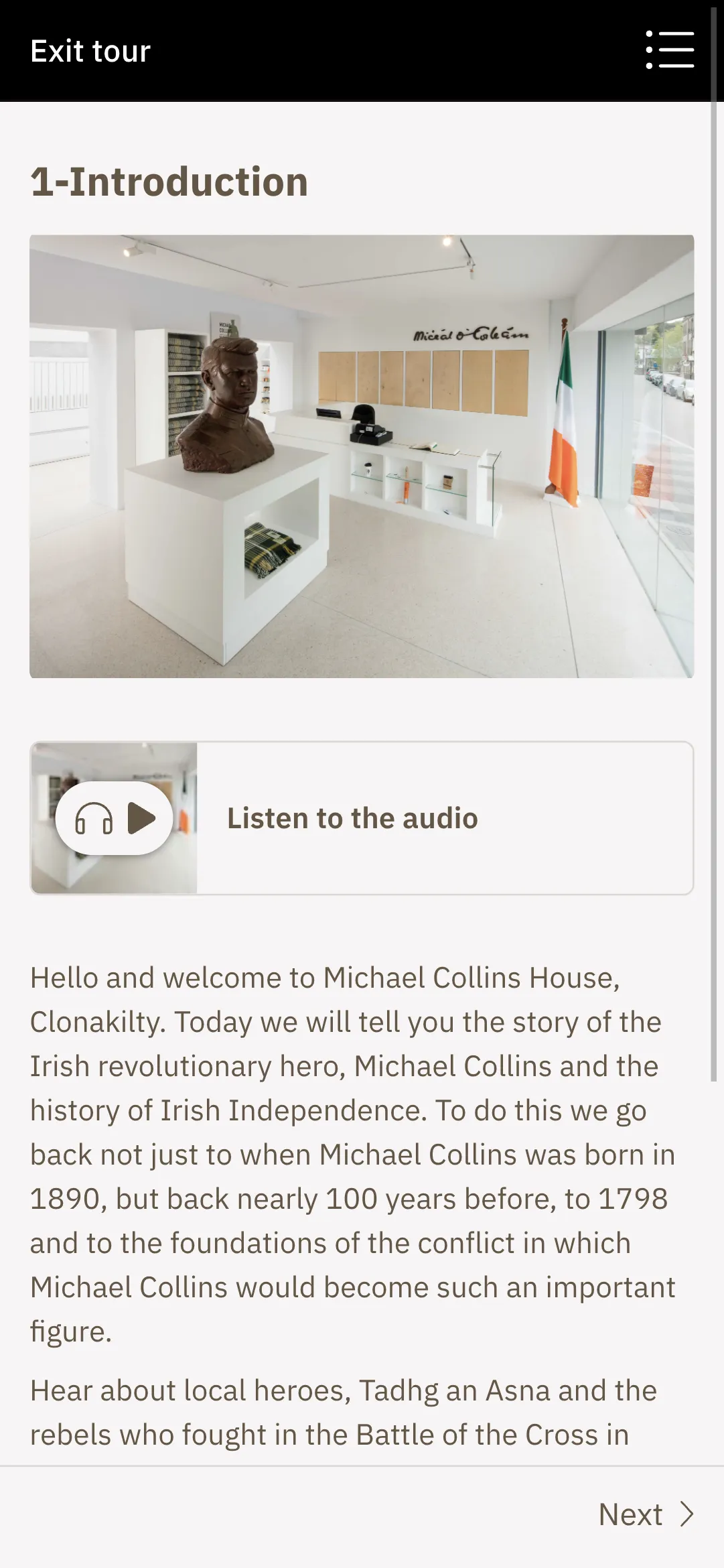 Michael Collins House App | Indus Appstore | Screenshot