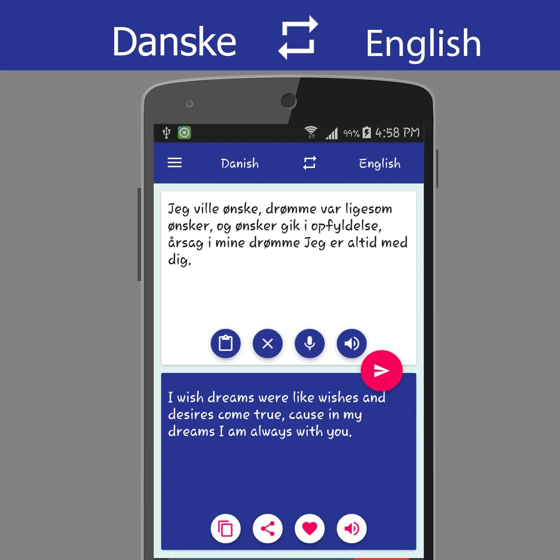 Danish English Translator | Indus Appstore | Screenshot