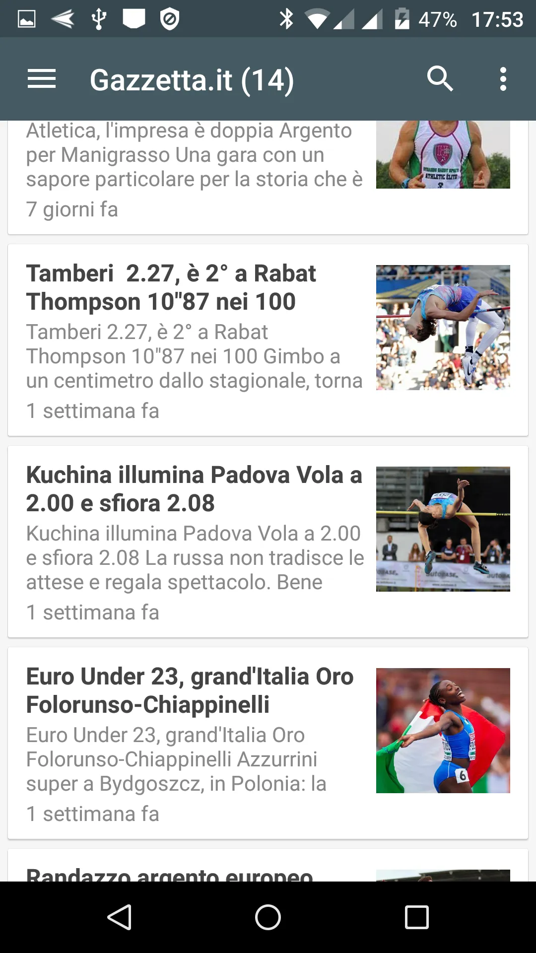 Atletica Leggera Notizie | Indus Appstore | Screenshot