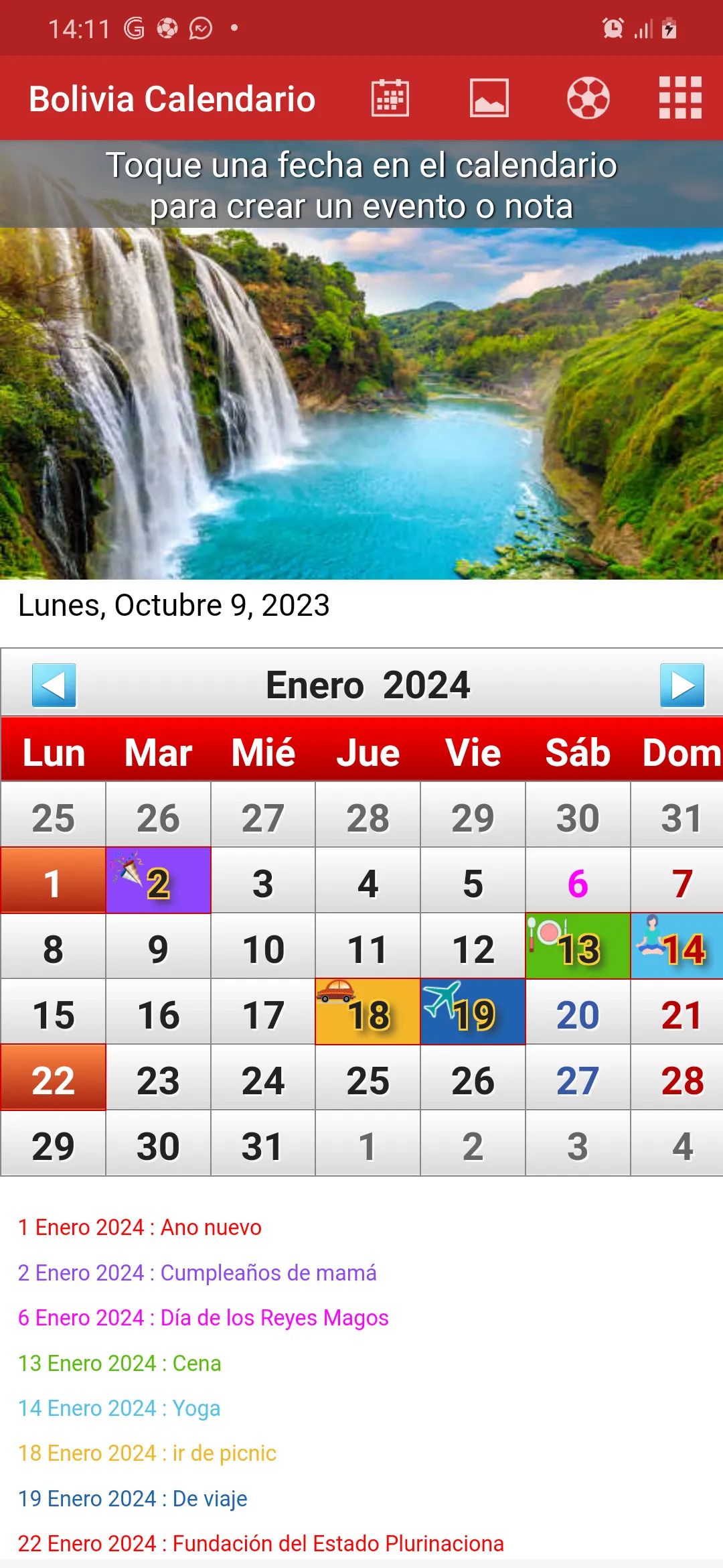 Bolivia Calendario 2024 | Indus Appstore | Screenshot