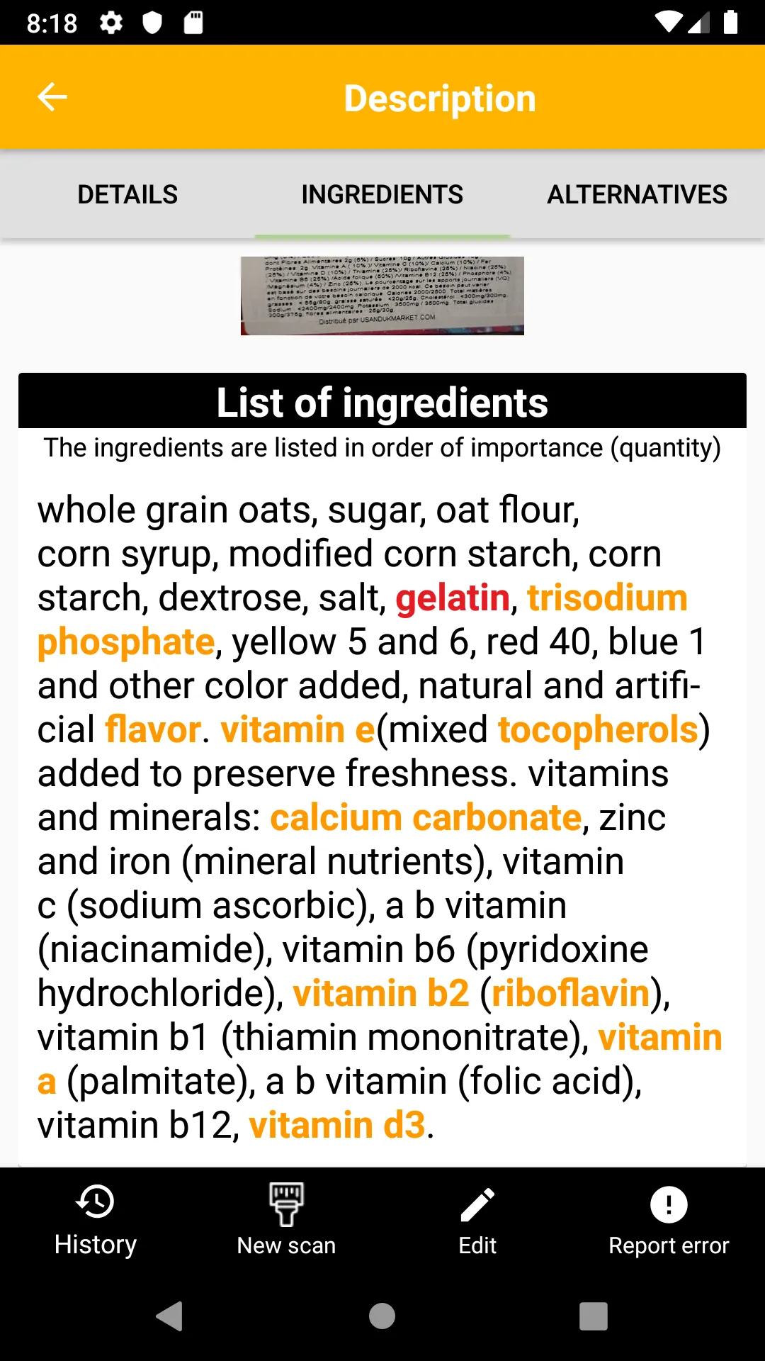 My Vegetarian Scanner | Indus Appstore | Screenshot